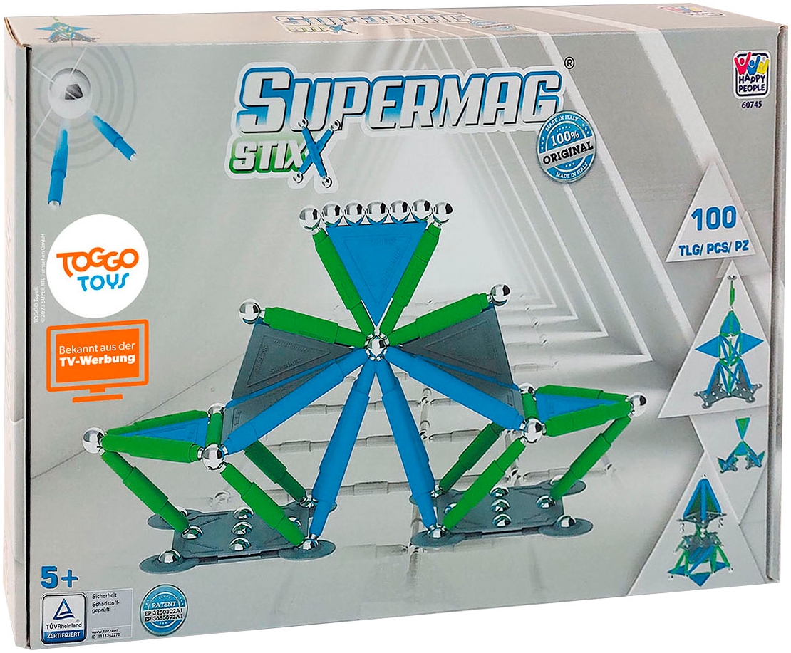 Happy People Magnetspielbausteine »Supermag Magnet Stix« Made in Europe