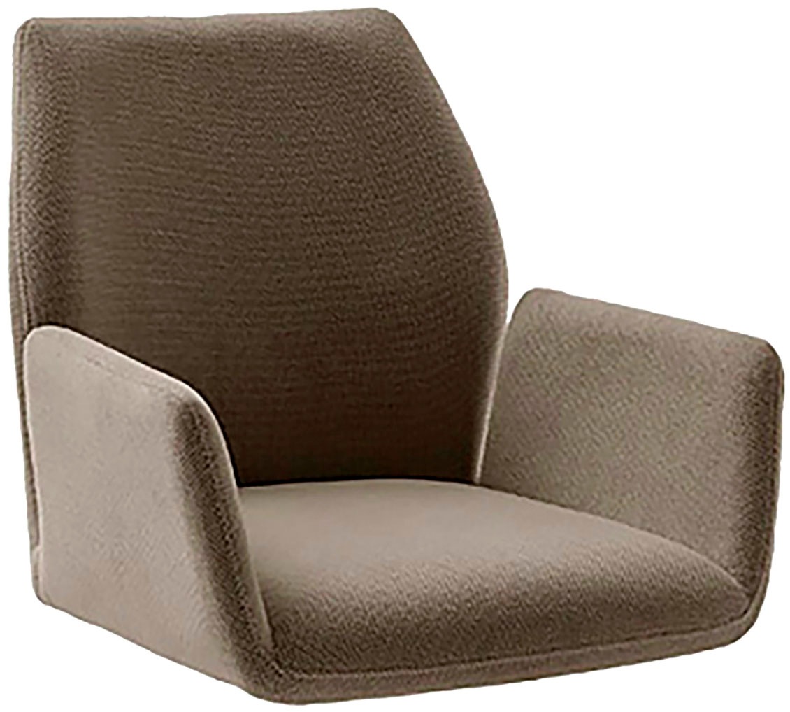 MCA furniture Chaise à 4 pieds »BEVERLY« (Set) 2 cuisEsszimmerstuhl,Chenilleoptik,360°drehbar,Sitzhöhe 49cm,belastbar 120kg