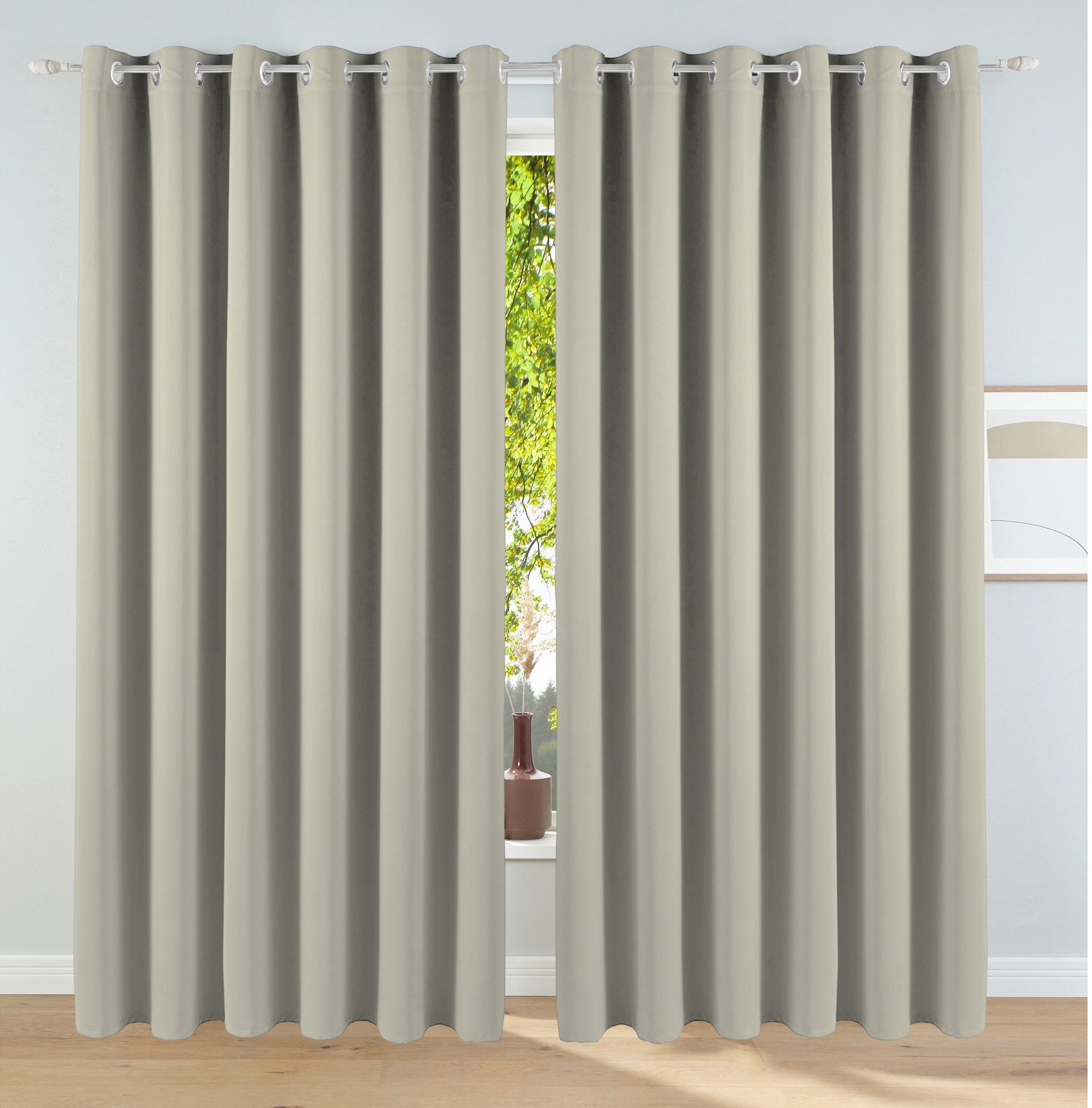 Image of GOODproduct Verdunkelungsvorhang "Solana, 1 Stück, Breite 280 cm, Ösen, verdunkelnd" Ösen 1 Stk. tlg. Vorhang, Gardine, Breite 280 cm, verdunkelnd, einfarbig, Raumteiler