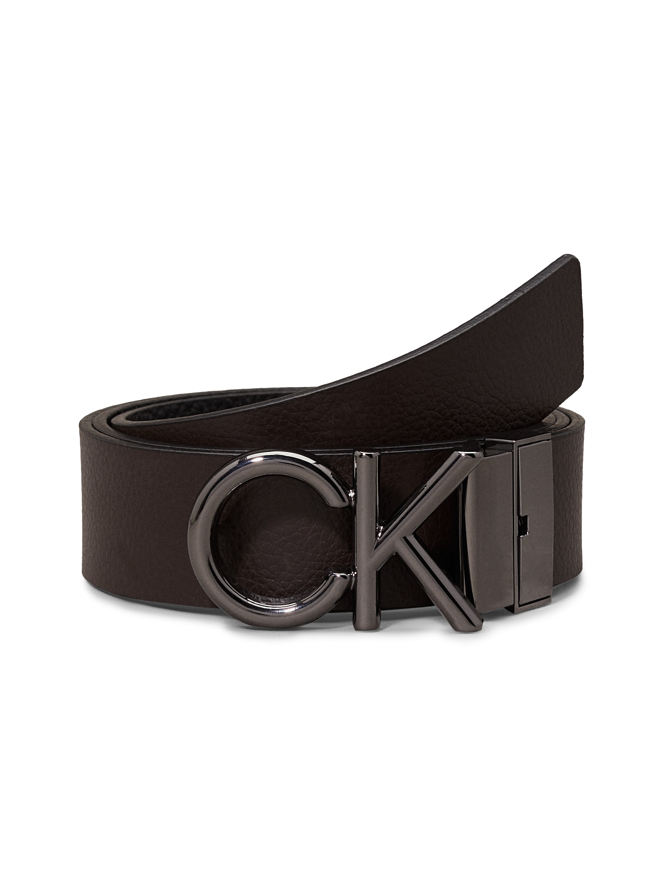 Calvin Klein Ledergürtel »ADJ/REV CK METAL BOMBE PB 35MM«, mit CK-Logoschliesse
