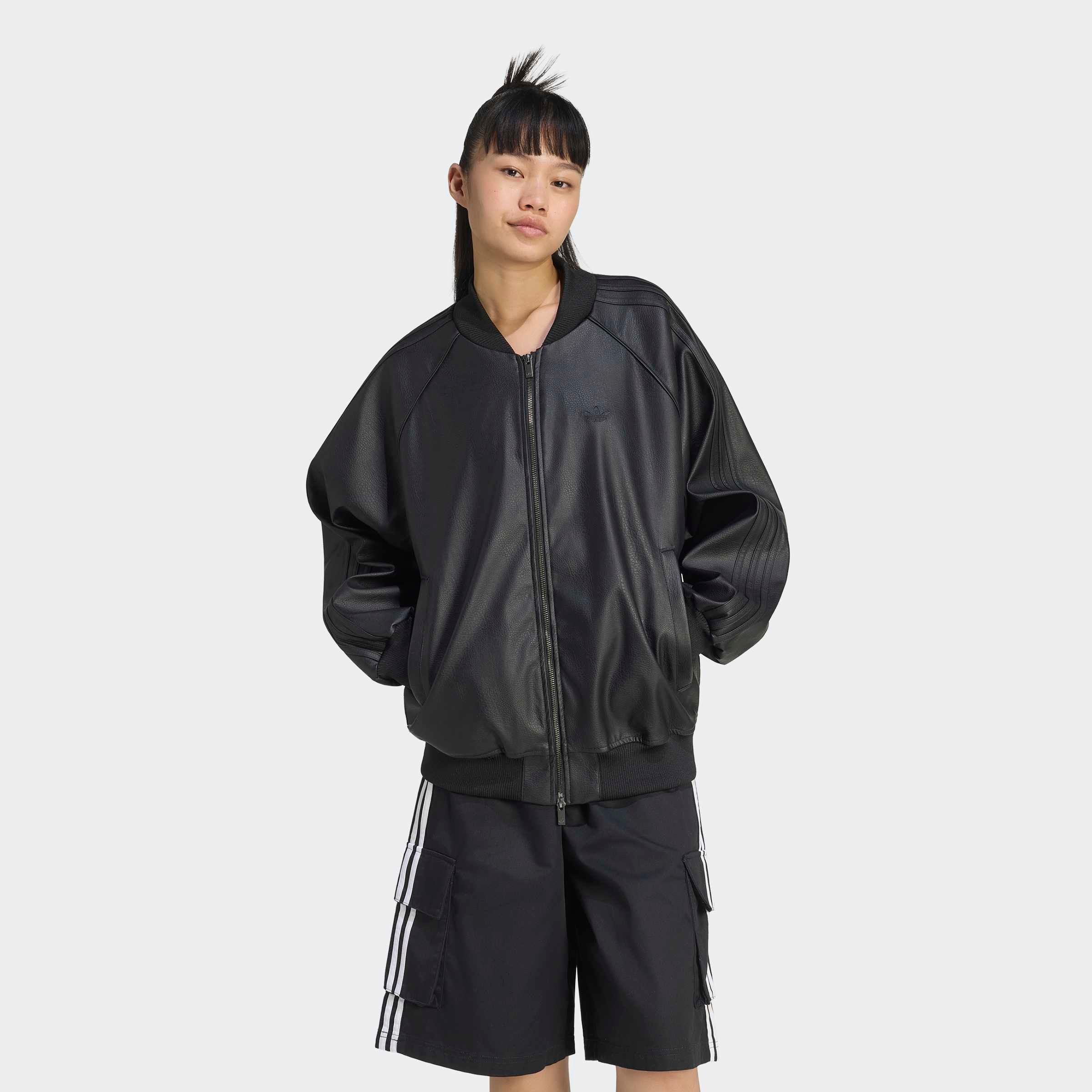 adidas Originals Veste d'extérieur »PLTHR SST TT« für Erwachsene, mit Reissverschluss, aus Polyurethan