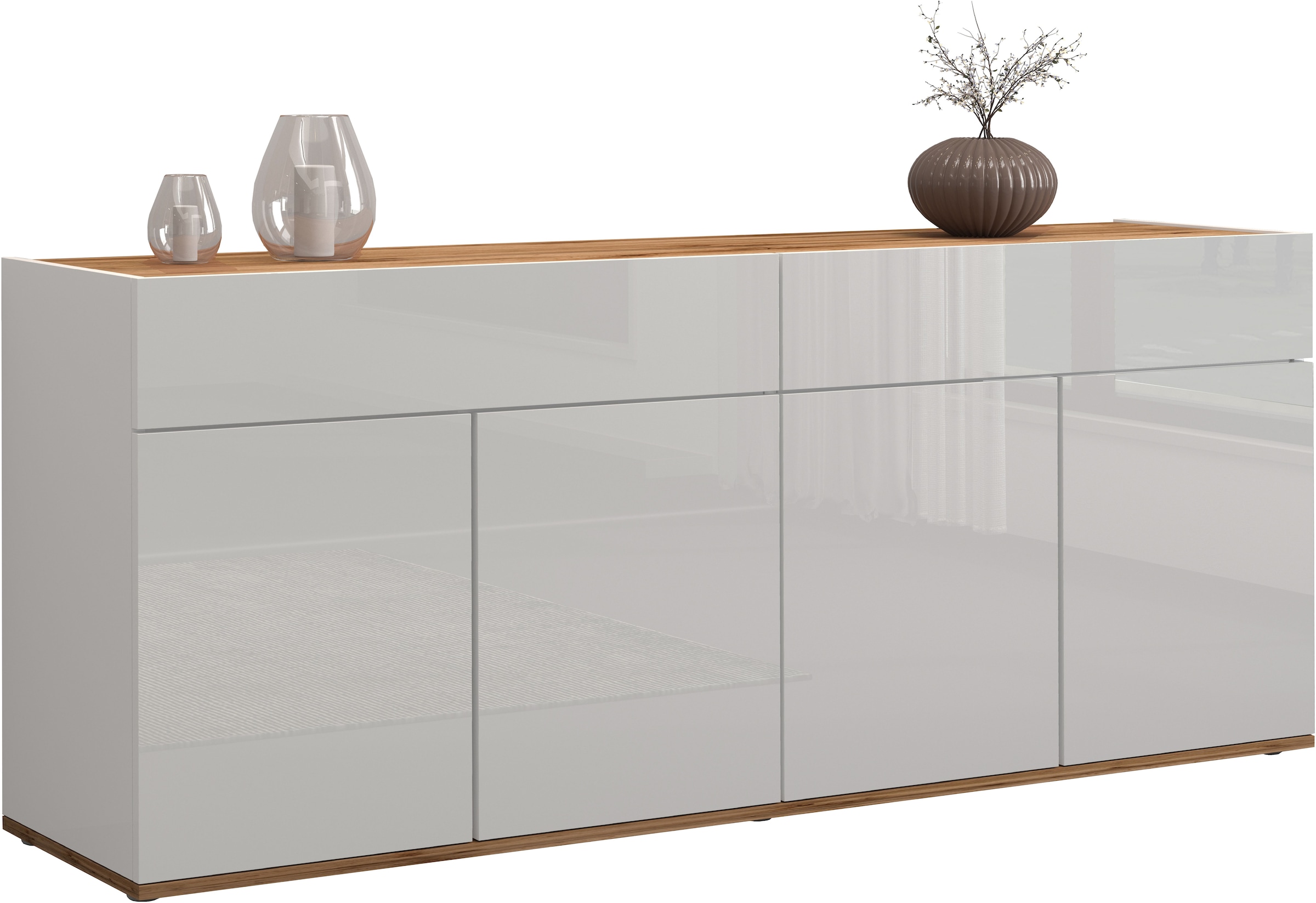 INOSIGN Sideboard »Garda, Kommode, Schrank, Kredenz«, 4 Türen, 2 Schubladen, grifflos Breite 160,1 cm