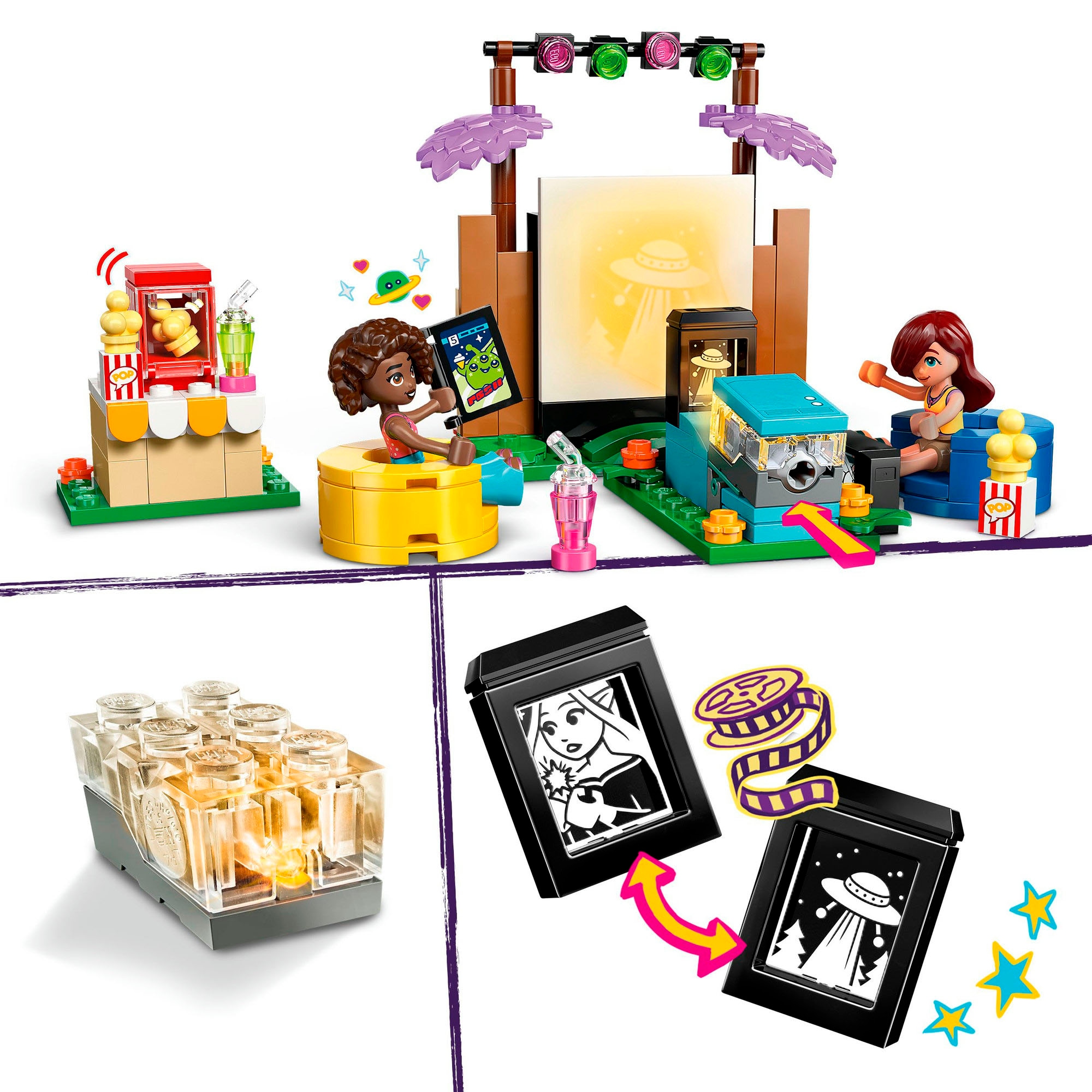 LEGO® Konstruktionsspielsteine »Filmabend mit Freunden (42642), LEGO Friends« Made in Europe