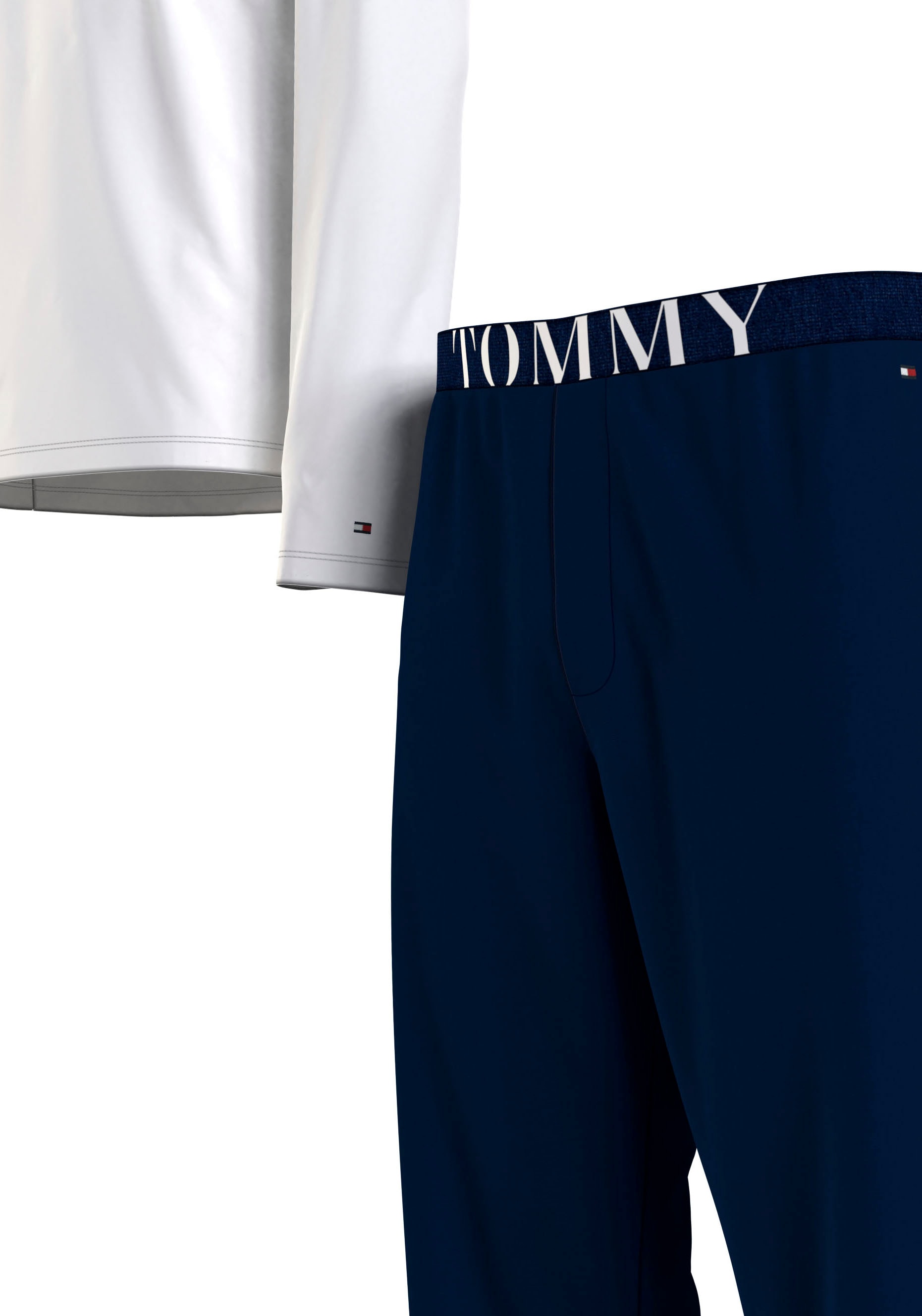 Tommy tlg.), Tommy Hilfiger (2 Bund versandkostenfrei am Pyjama, ♕ mit Logo-Schriftzug auf Hilfiger Underwear