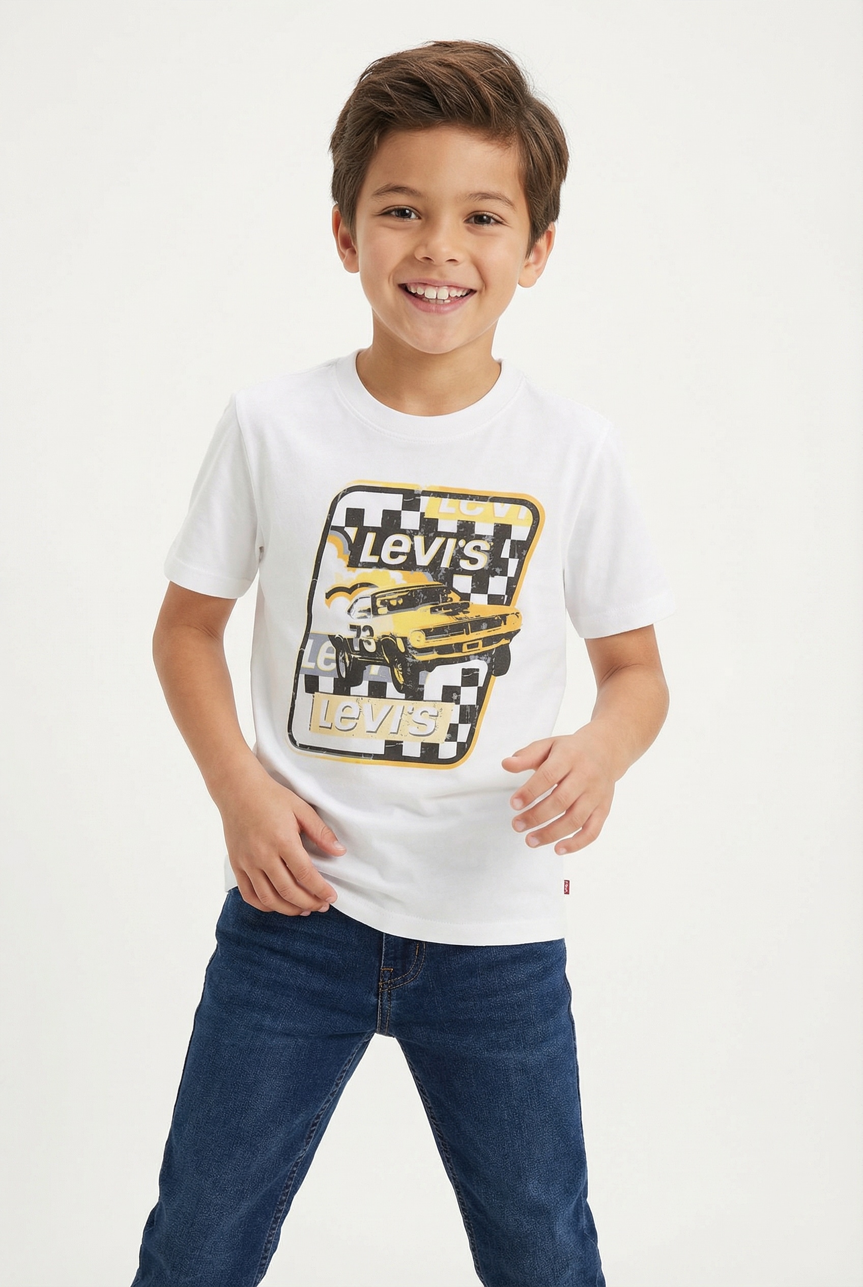 Image of Levis Kids T-Shirt "LVB RACE TO THE FINISH TEE" mit Racing-Print, for Boys