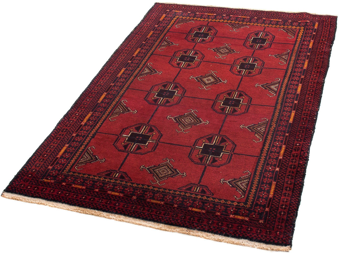 Image of morgenland Orientteppich »Belutsch - 141 x 92 cm - dunkelrot«, rechteckig, 8 mm Höhe, Wohnzimmer, Handgeknüpft, Einzelstück mit Zertifikat bei Ackermann Versand Schweiz