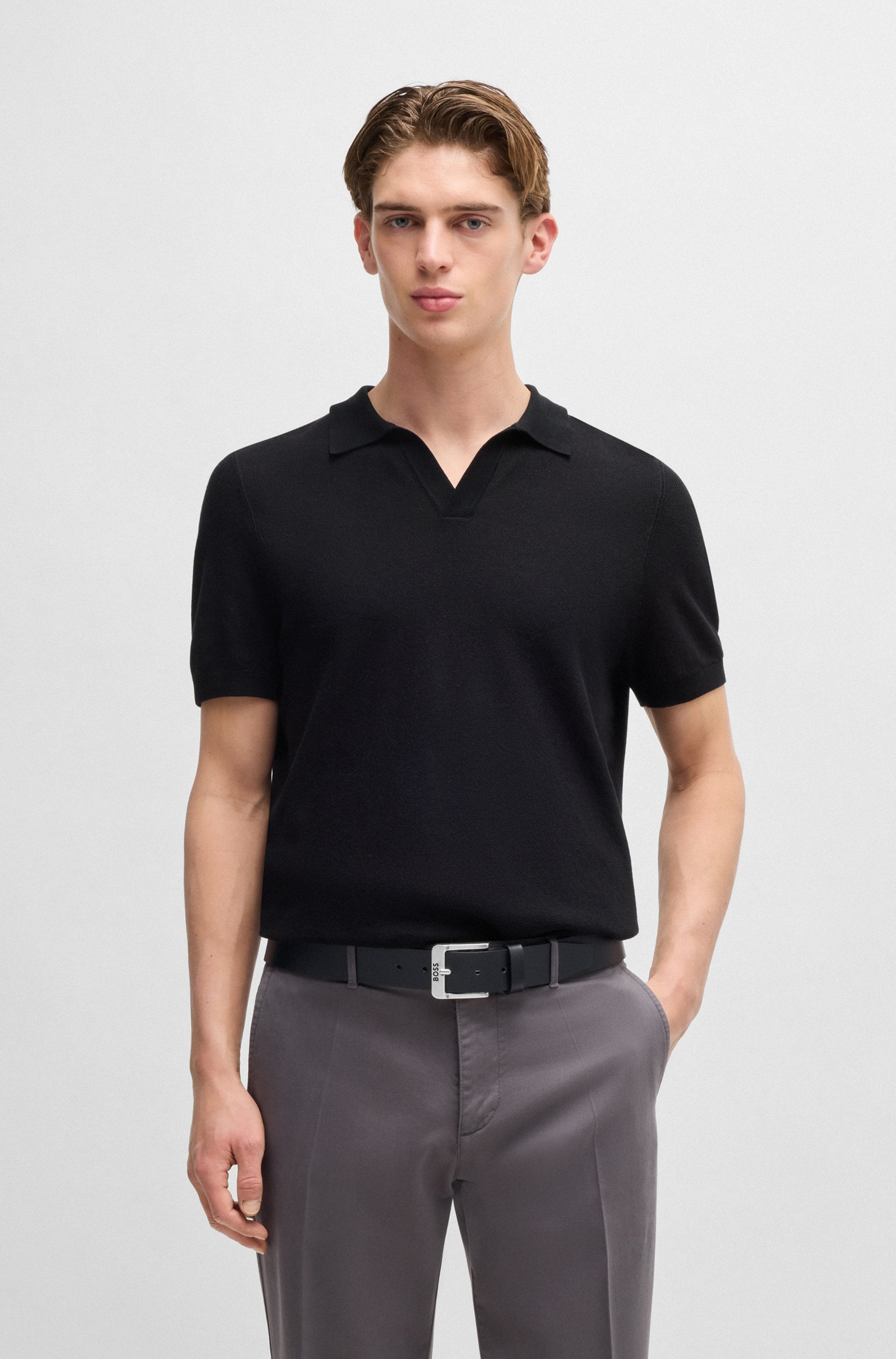 BOSS Ledergürtel »Jemio_Sz40« mit BOSS Schriftzug