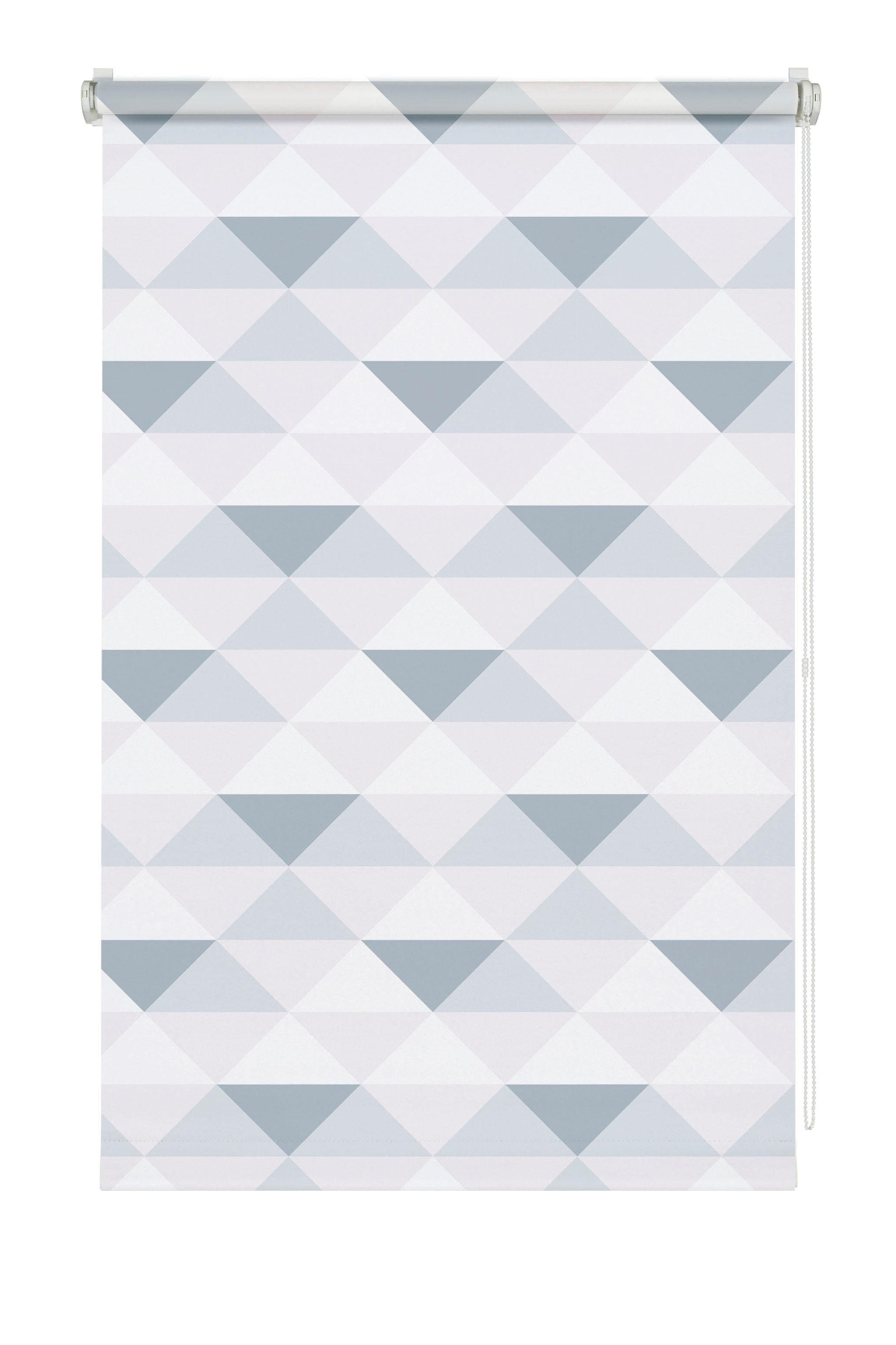 Image of GARDINIA Seitenzugrollo "Easyfix Rollo Triangle" Lichtschutz Sichtschutz mit Bohren/ohne Bohren freihängend mit Triangle Motiv