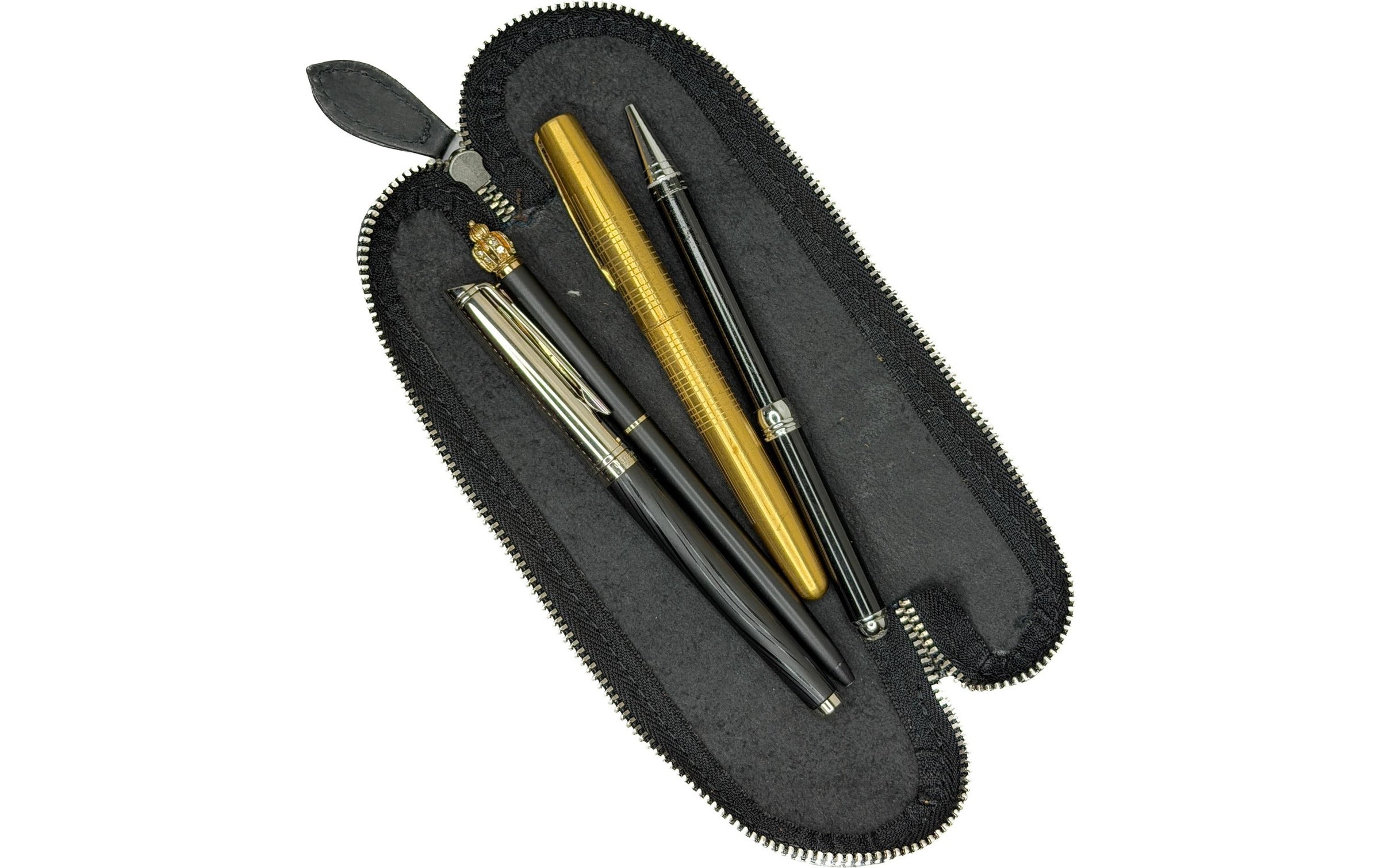 Image of ALPENLEDER Schreibgeräteetui "Drahdi, Leder" Handgefertigtes Lederetui im besonderen Design