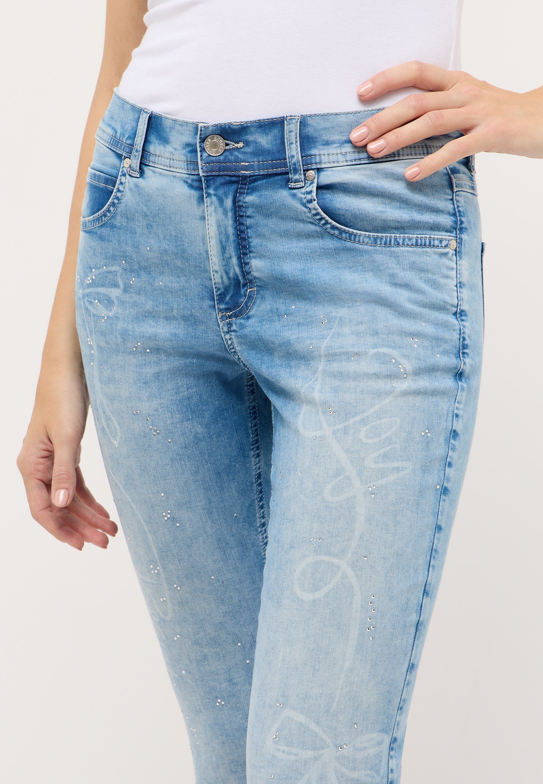 ANGELS 7/8-Jeans »Ornella Beauty« mit verspielten Details, Slim Fit