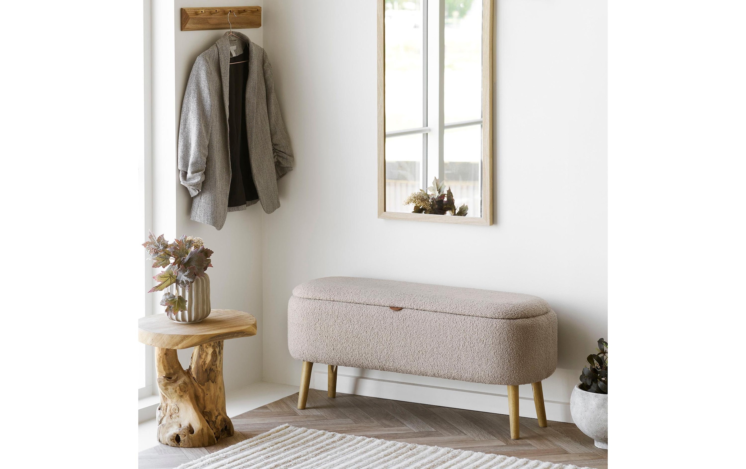 House Nordic Sitzbank »Harlow mit Stauraum 37 x 95 x 45 cm«