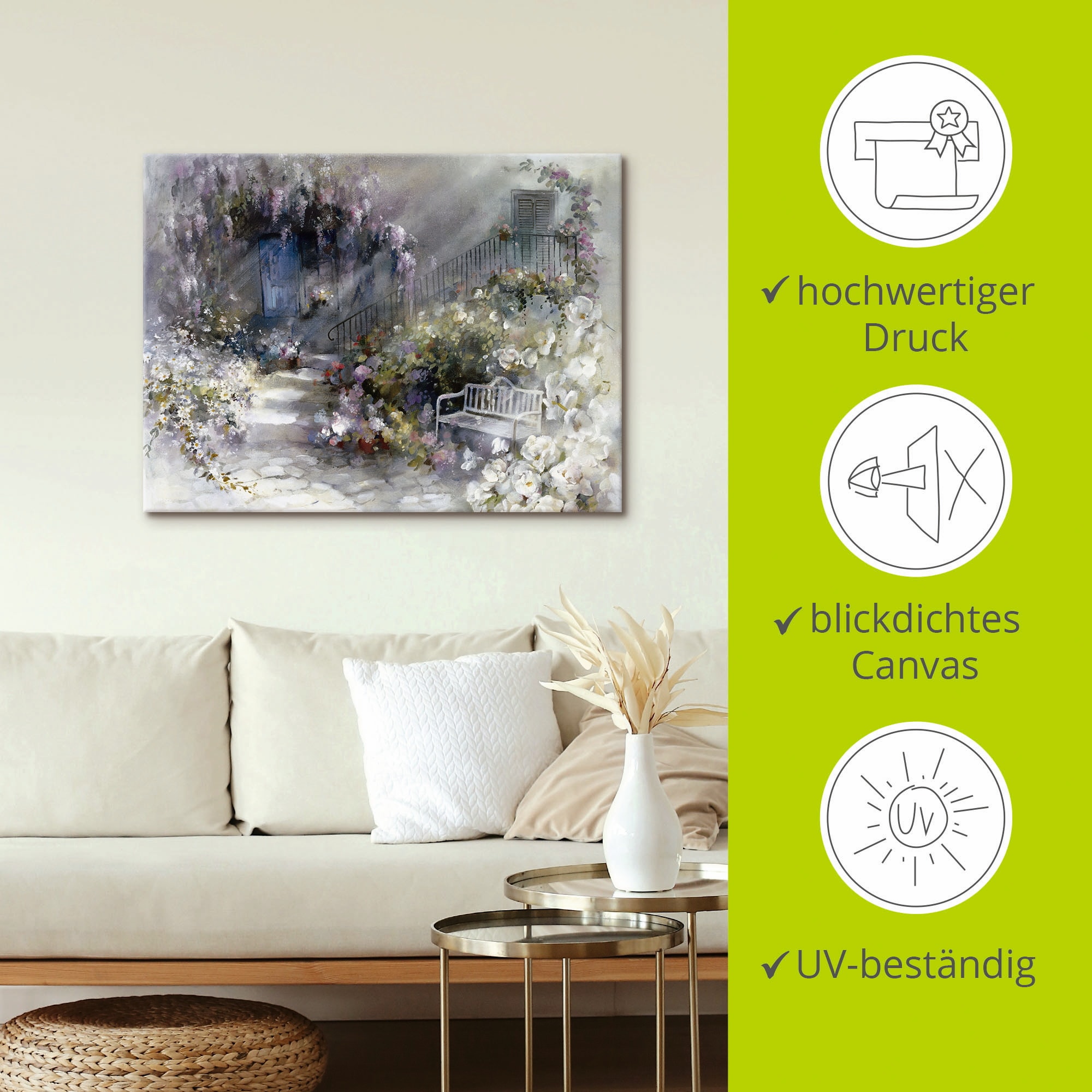 Artland Tableau sur toile »Wortlos« 1 cuis tlg. auf Holzrahmen gespannt