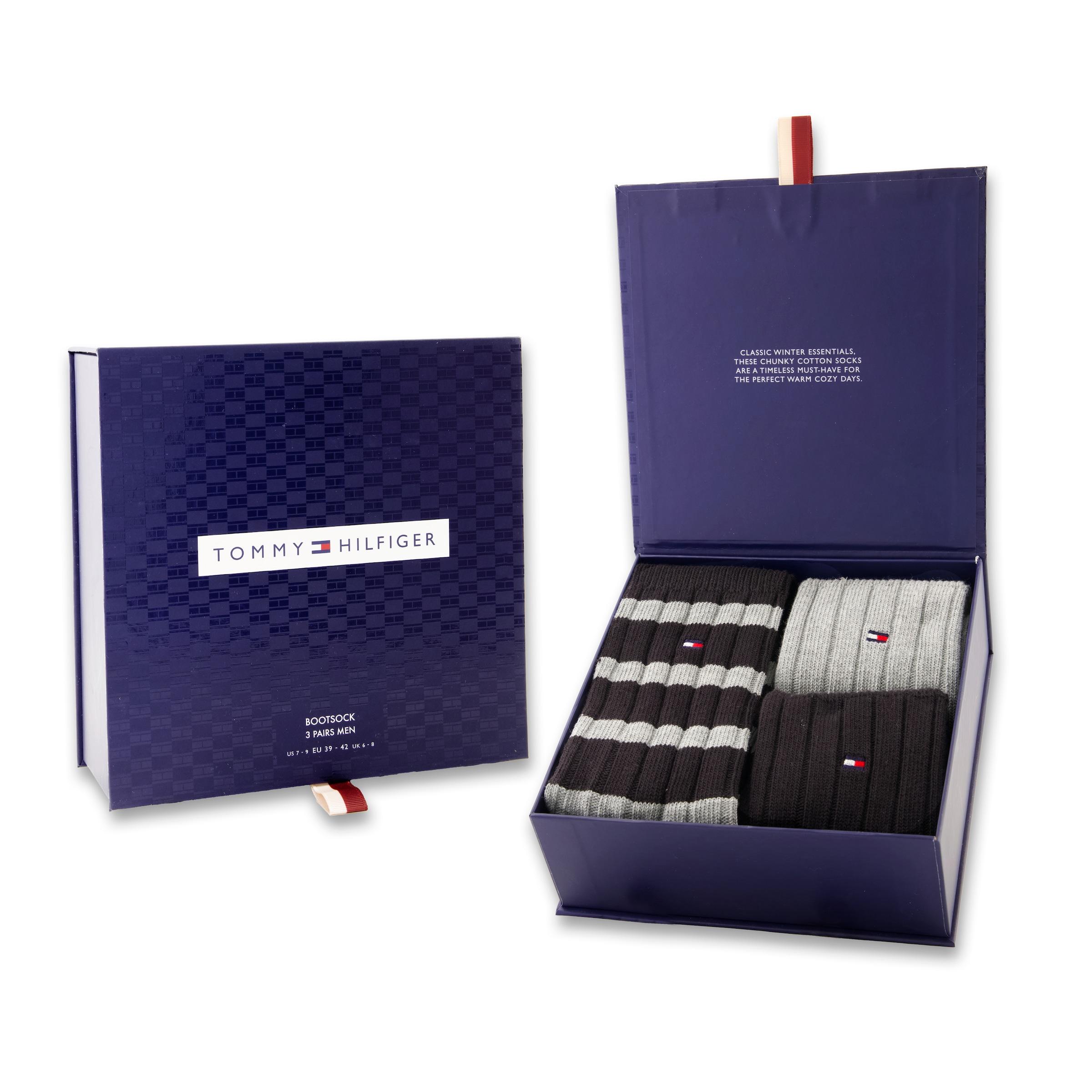 Tommy Hilfiger Socken »TH MEN SOCK 3P GIFTBOX BOOTSOCK«, (3 Paar)