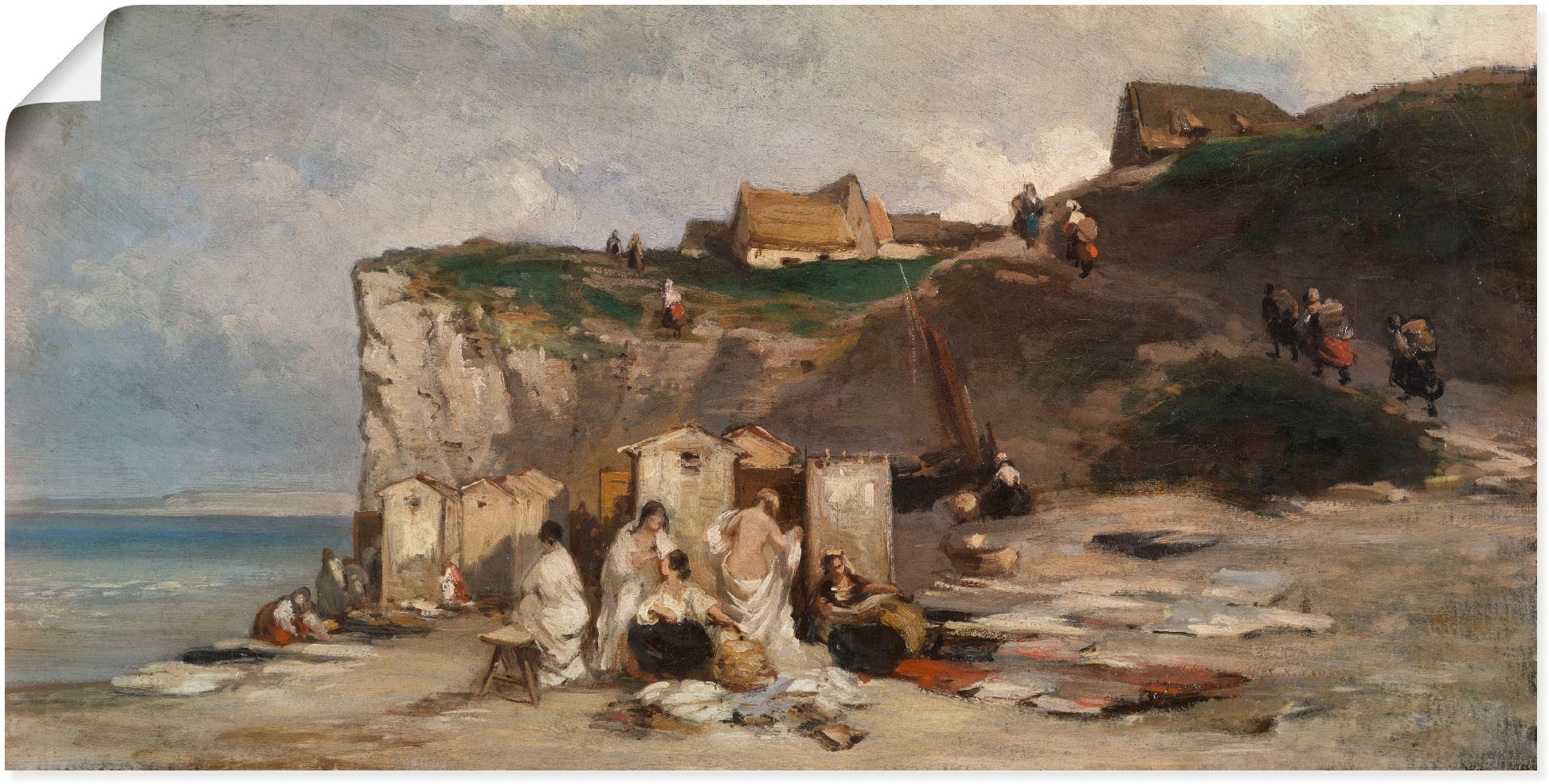 Image of Artland Wandbild »Frauenbad in Dieppe II. Um 1857«, Frau, (1 St.), in vielen Grössen & Produktarten -Leinwandbild, Poster, Wandaufkleber / Wandtattoo auch für Badezimmer geeignet bei Ackermann Versand Schweiz