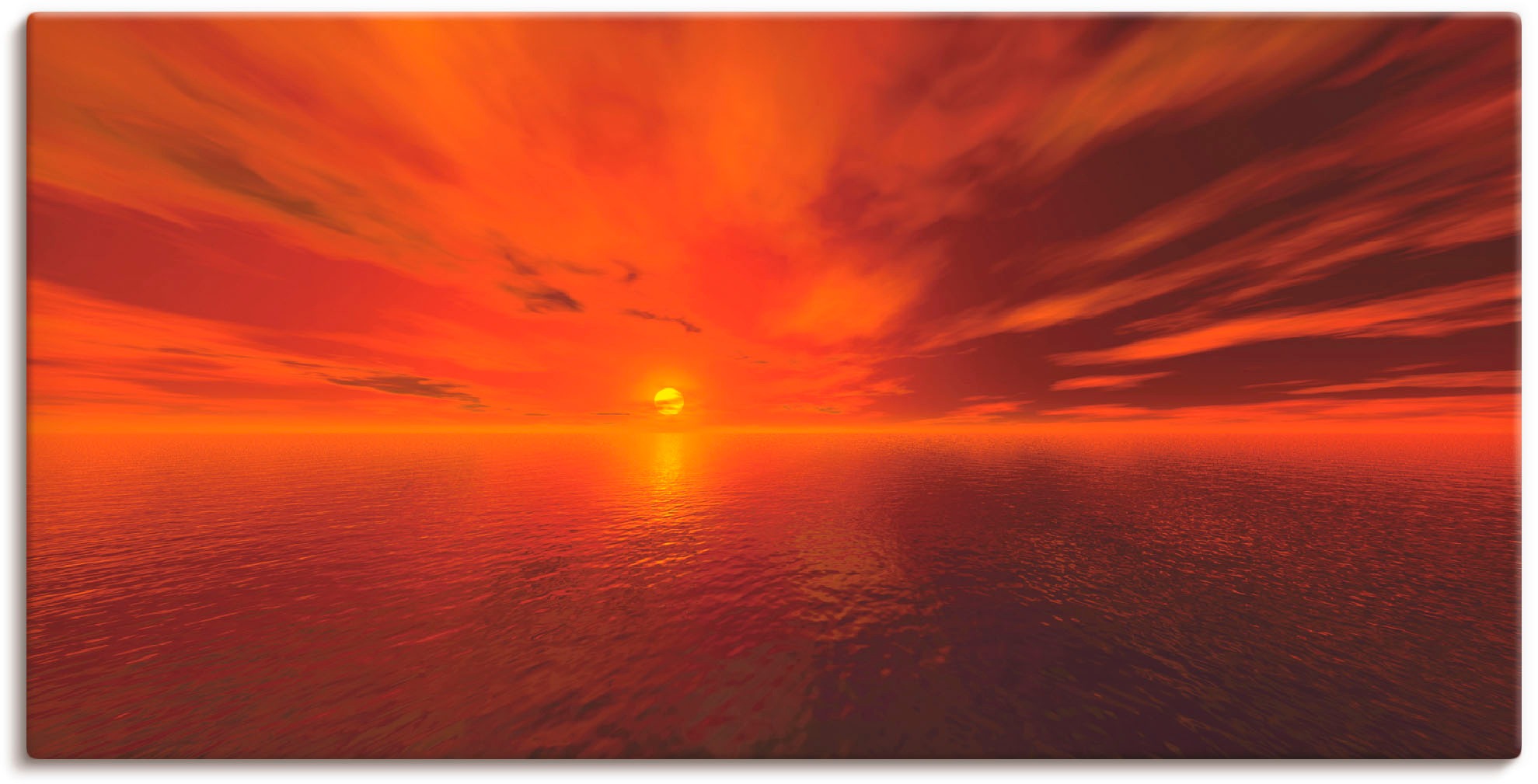 Image of Artland Wandbild »Sonnenuntergang I«, Sonnenaufgang & -untergang, (1 St.), in vielen Grössen & Produktarten -Leinwandbild, Poster, Wandaufkleber / Wandtattoo auch für Badezimmer geeignet bei Ackermann Versand Schweiz