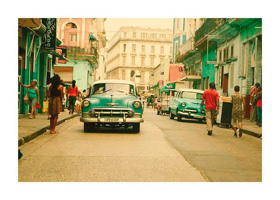 Image of Komar Bild "Cuba Rush" Städte 1 Stk. tlg. Wandbild zur Dekoration - ohne Rahmen