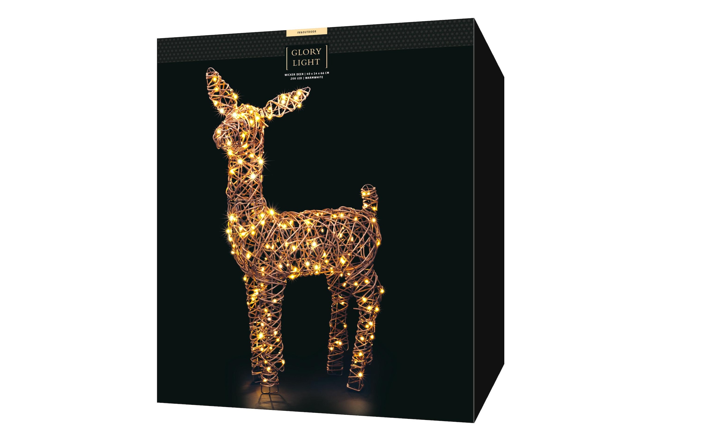 STT LED Dekofigur »Wicker deer« Warmweiss