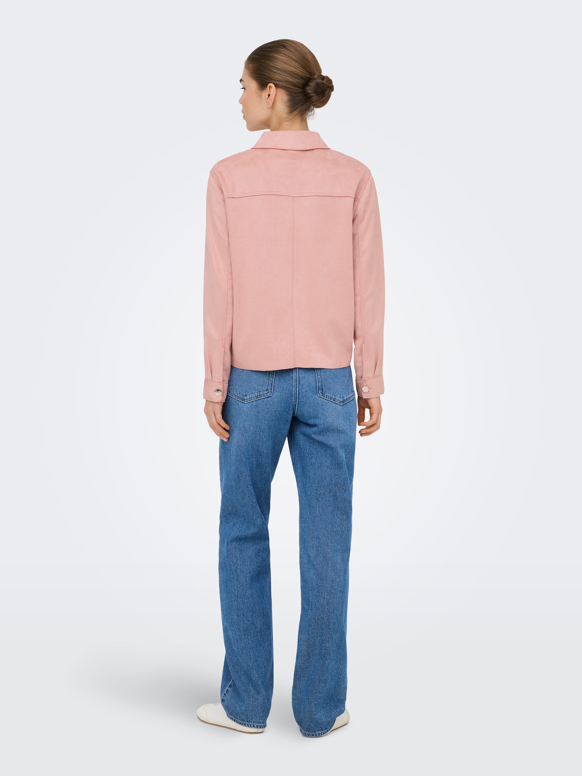 ONLY Hemdbluse »ONLMIRA L/S FAUX SUEDE SHIRT PNT« Materialmix, regular fit