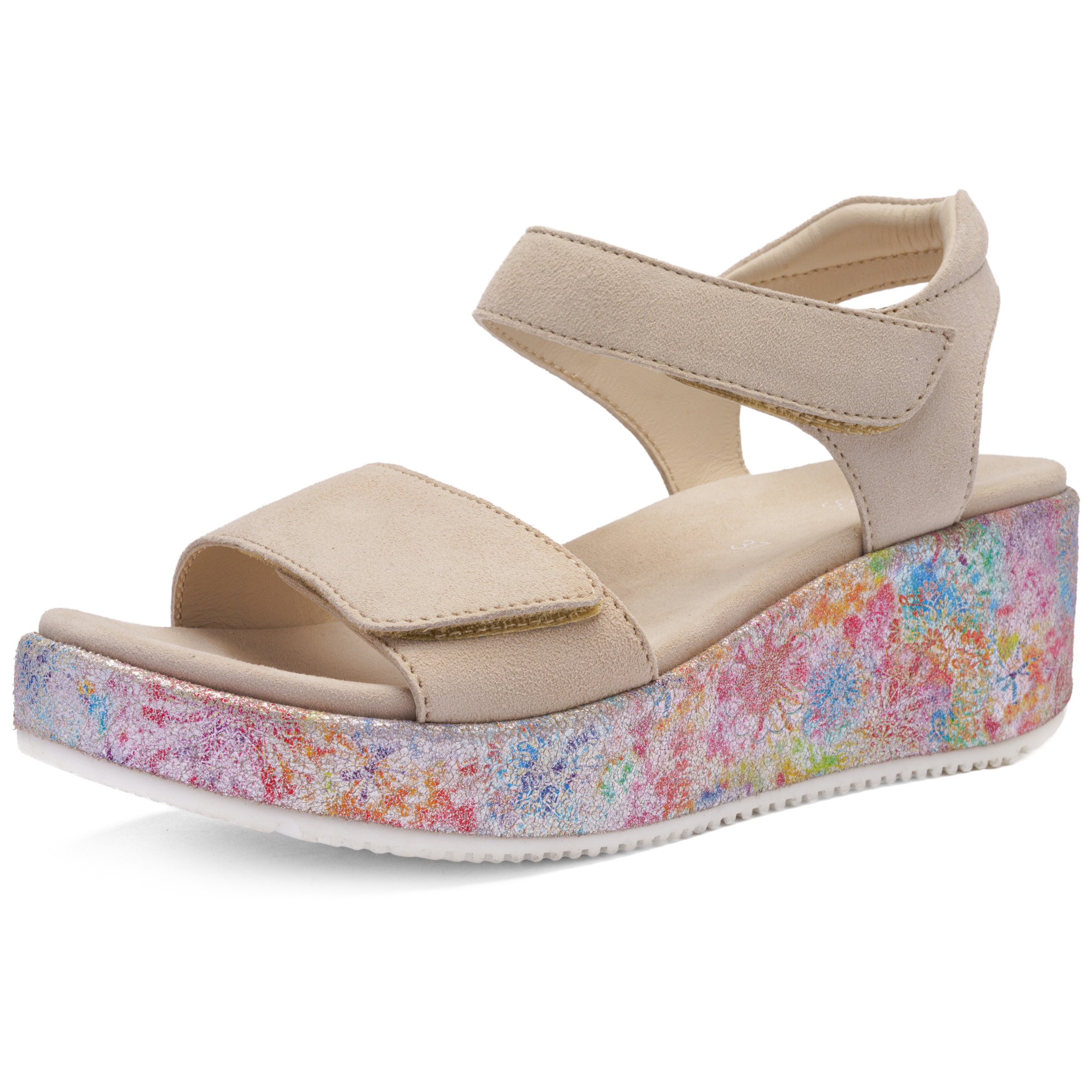 Ara Sandales compensées »RIMINI«  Sandale à brides, chaussure d'été avec fermetures velcro, largeur G