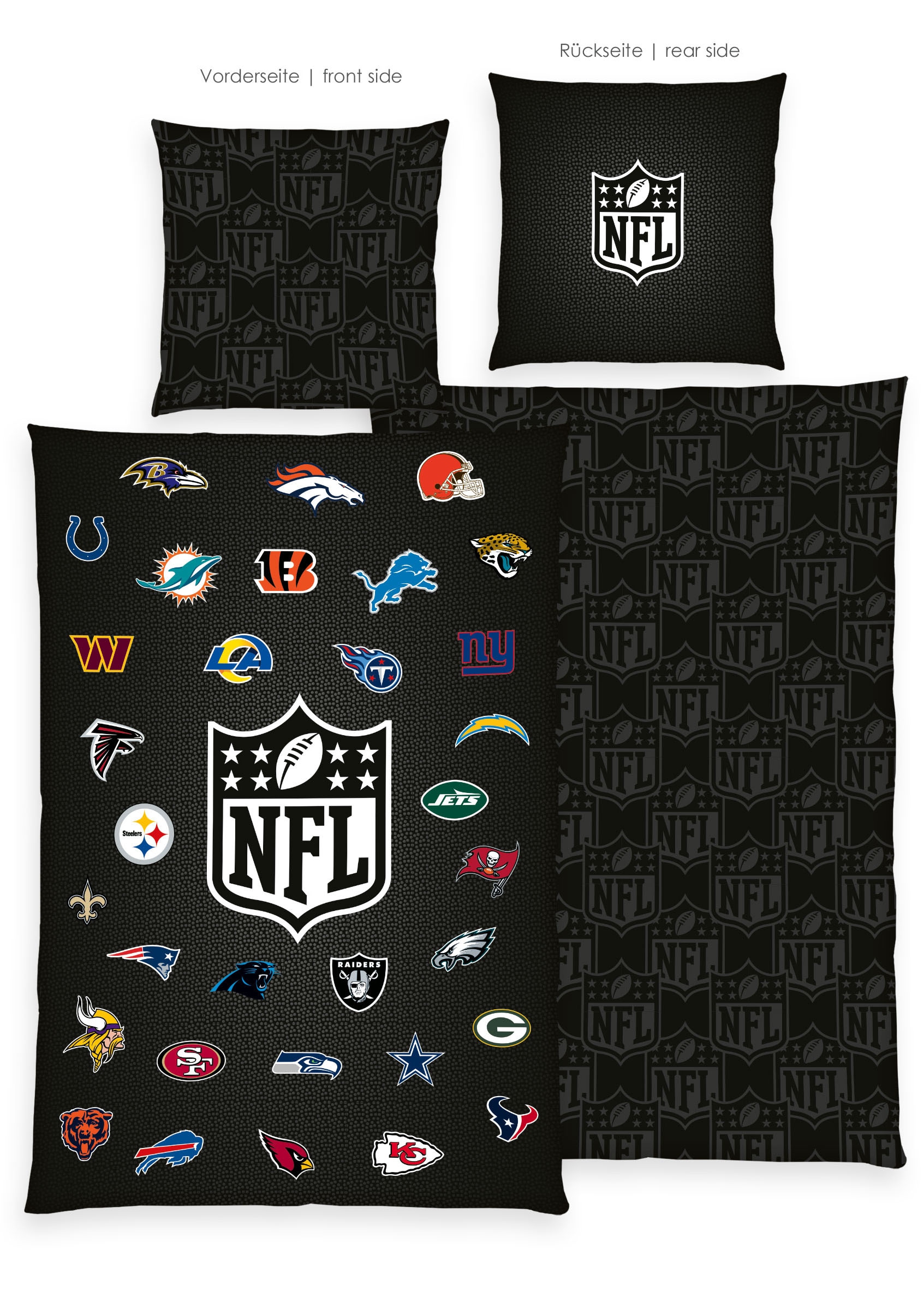 NFL Bettwäsche »NFL All Teams« 2 Stk. Wendemotiv