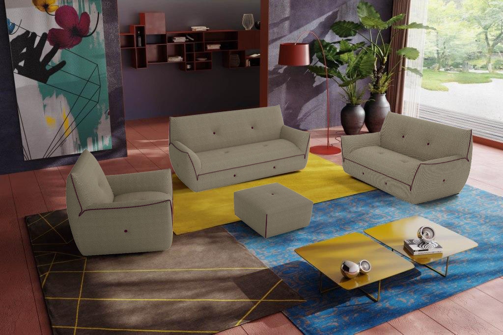Egoitaliano 2,5-Sitzer »Yuki, extravagantes Design und höchster Sitzkomfort, tolle Details« Solitärmöbel, mit bioelasatische MIcrofaser BOUNCE bezogen
