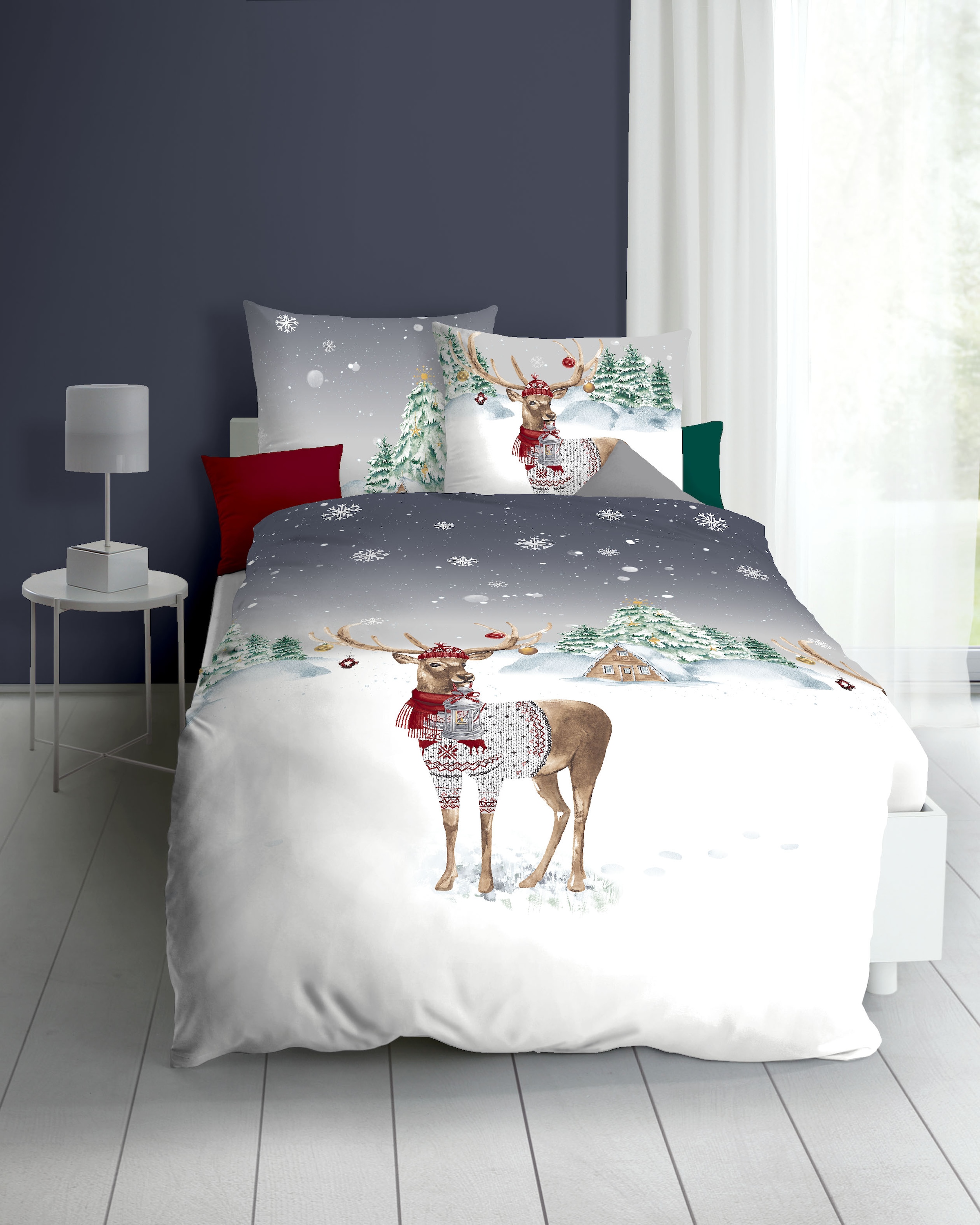Image of Kaeppel Bettwäsche "Weihnachtshirsch" 2 Stk.