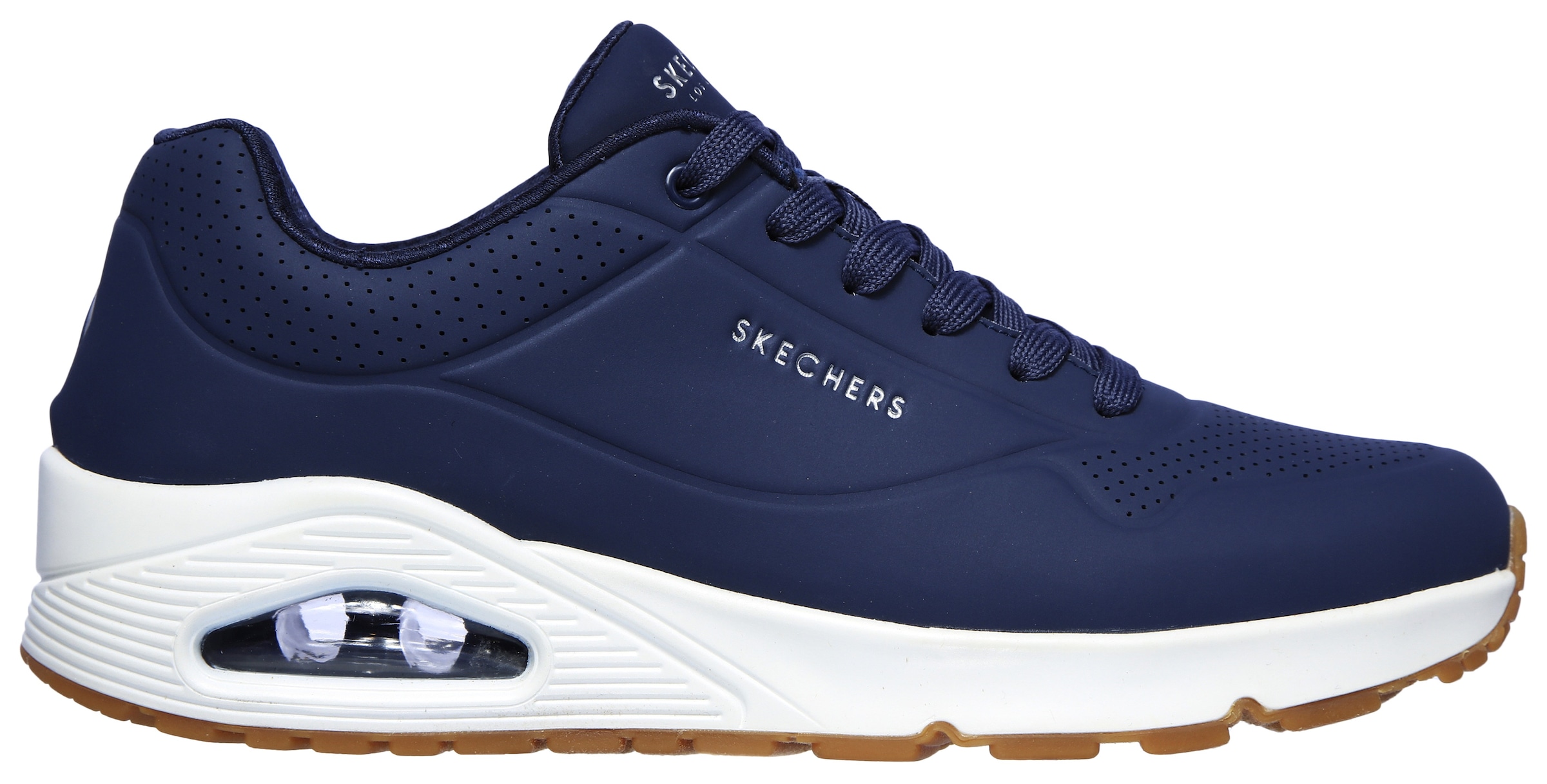 Skechers Sneaker »Uno - Stand on Air«, Freizeitschuh, Halbschuh, Schnürschuh mit Air-Cooled Memory Foam