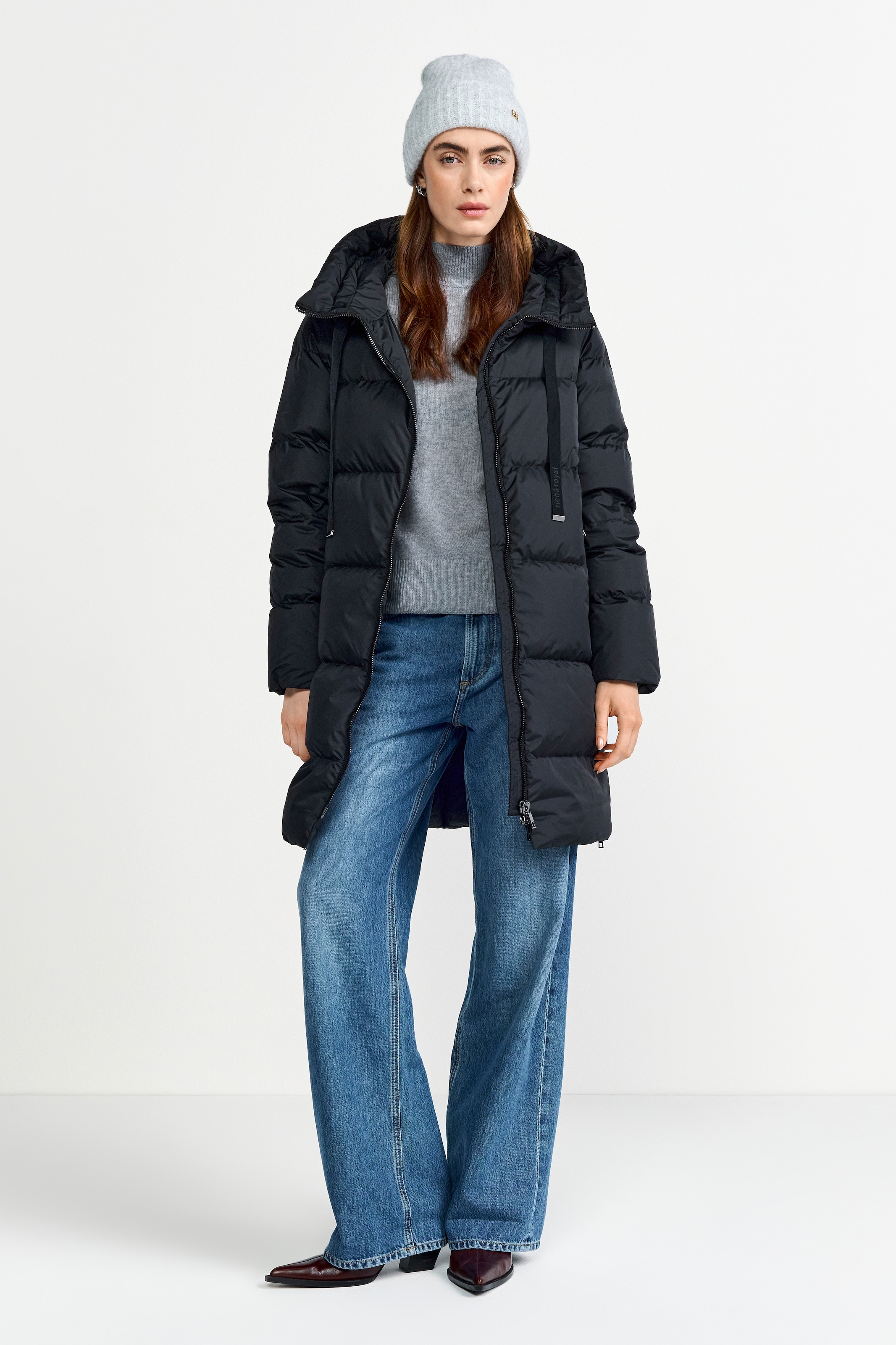 RICHROYAL Steppmantel, oversized, mit Reissverschlüssen an den Seiten, Wintermantel