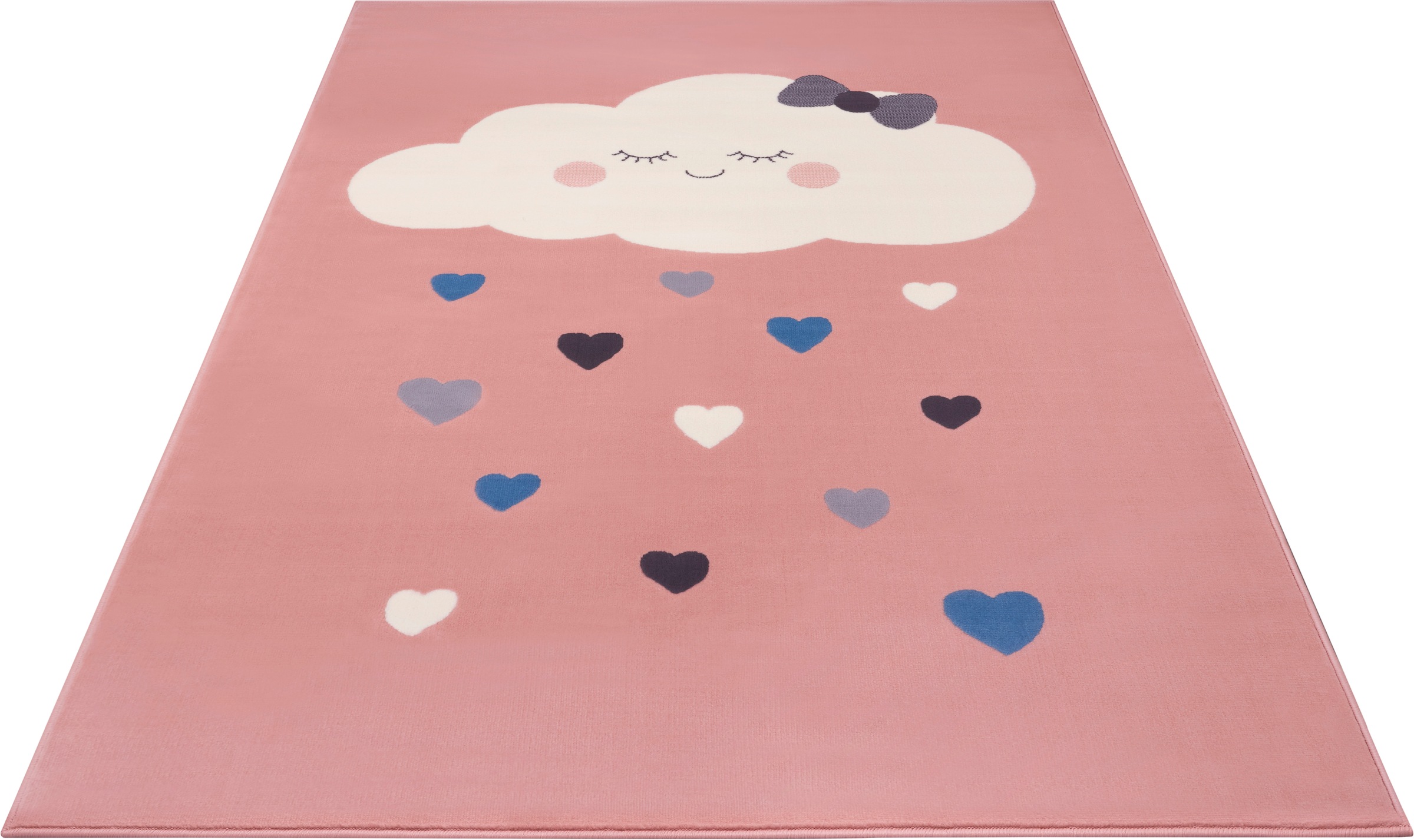 Image of HANSE Home Kinderteppich »Lovely Sky«, rechteckig, 9 mm Höhe, Wolke, Himmel, Kurzflor, Kinderzimmer, Strapazierfähig, Pflegeleicht, Herzen bei Ackermann Versand Schweiz