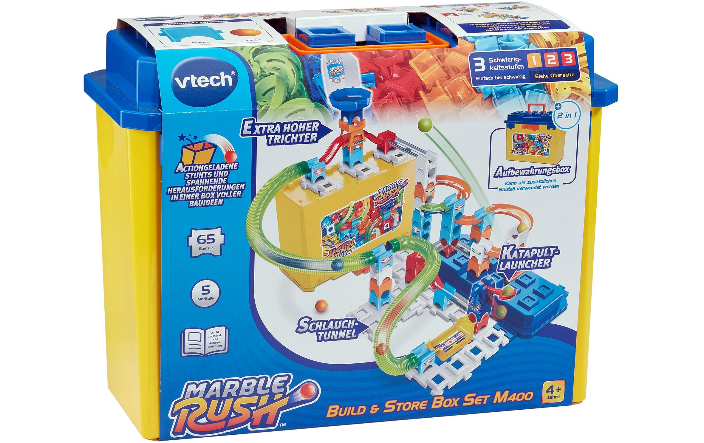 Vtech® Lernspielzeug »Marble Rush Build & Store Box Set M400 -DE-«, (65 St.)