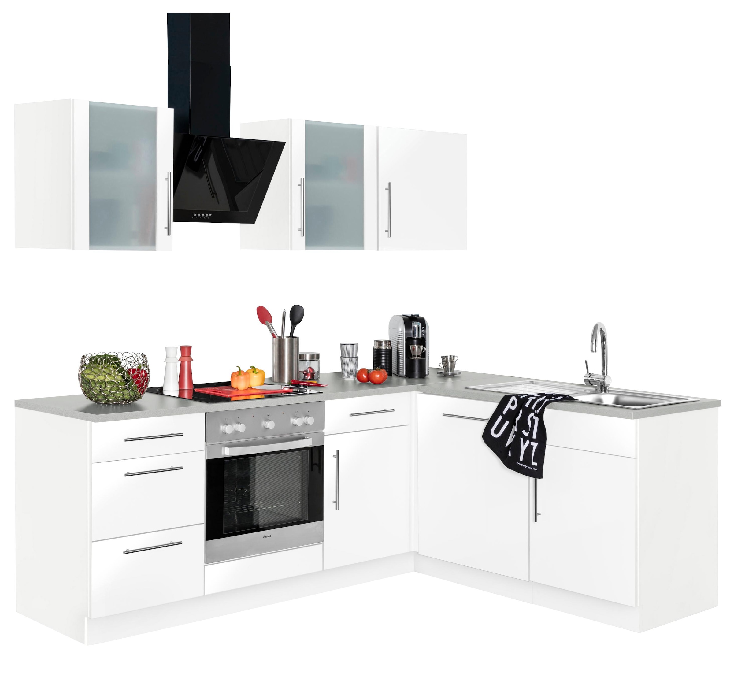 ♕ wiho Küchen Winkelküche E-Geräte, auf x »Cali«, 170 cm ohne versandkostenfrei Stellbreite 220