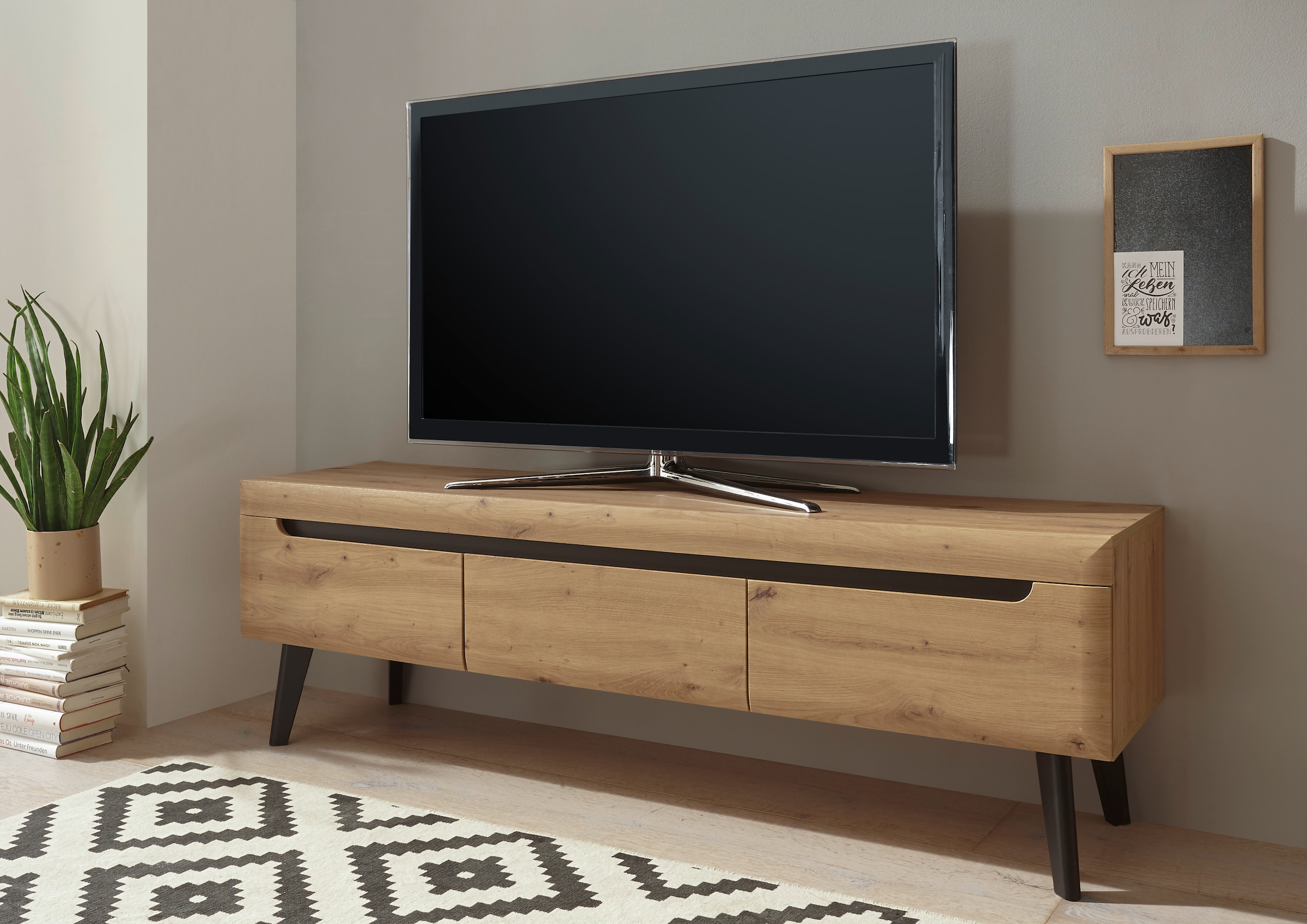 Image of Home affaire Lowboard "Torge, TV-Unterschrank, TV-Kommode, Fernsehschrank, TV-Board" 1 Stk. tlg. abgeschrägte Füsse, drei Farben, Scandi Design, 160 cm breit