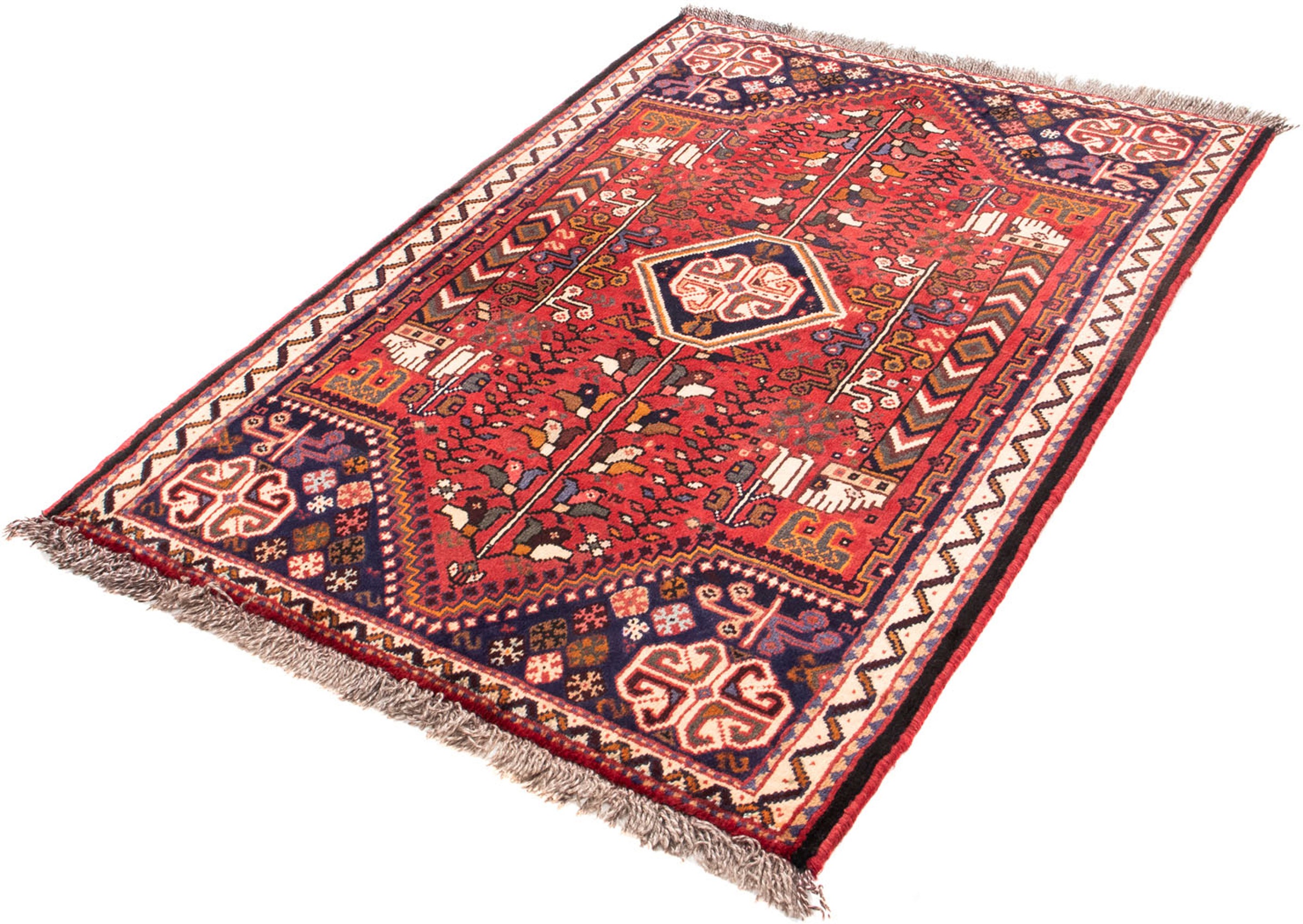 Image of morgenland Orientteppich »Perser - Nomadic - 153 x 106 cm - dunkelrot«, rechteckig, 10 mm Höhe, Wohnzimmer, Handgeknüpft, Einzelstück mit Zertifikat bei Ackermann Versand Schweiz