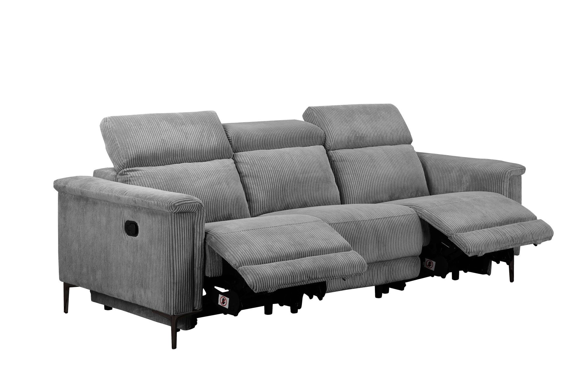 Home affaire 3-Sitzer »LUND Cord, B. 222cm, manuelle/elektrische Relaxfunktion in 2 Sitzen,« USB-C bei elektrischer Ausführung, Kopfteilverstellung