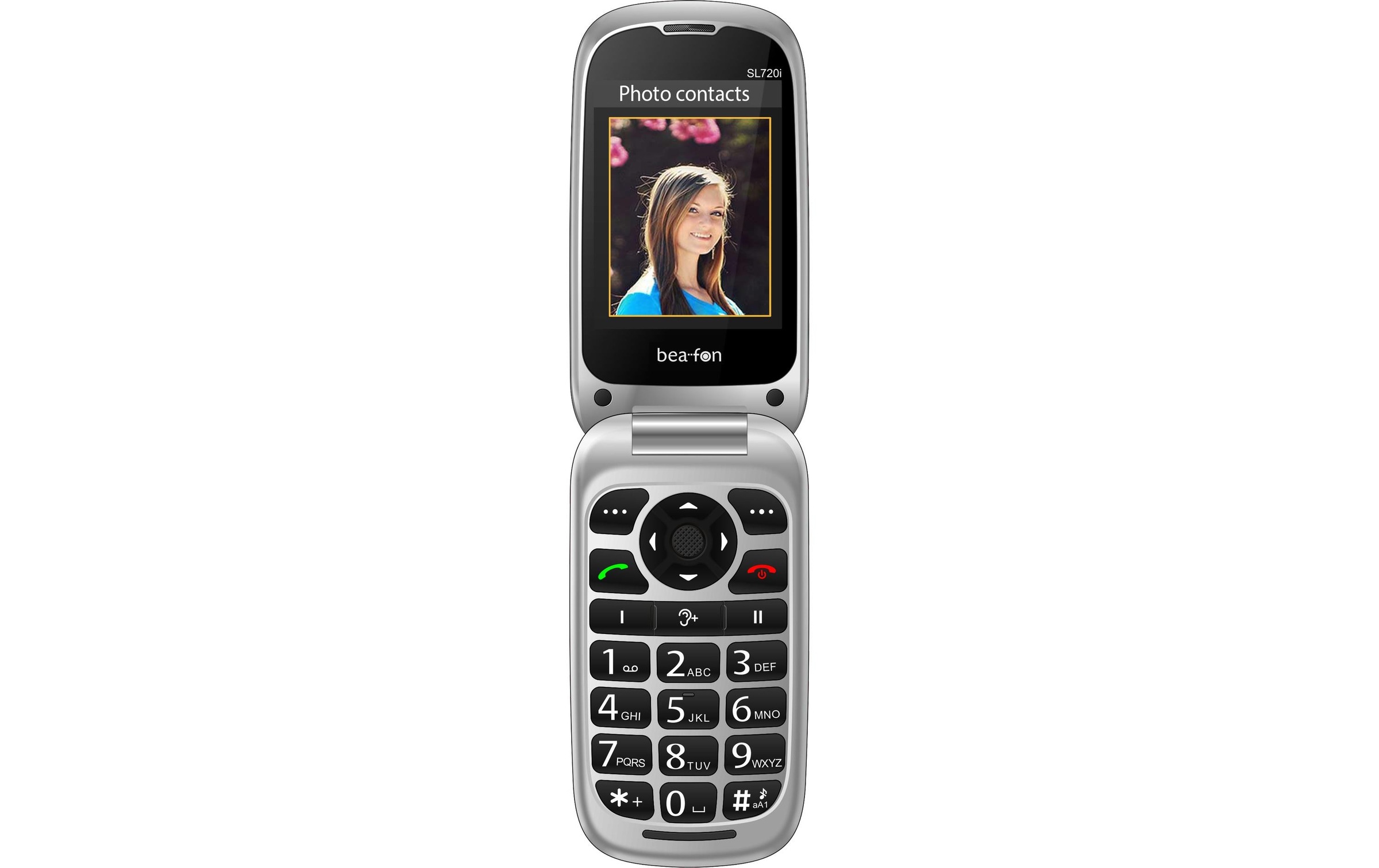 Beafon Seniorenhandy »SL720i 4G black-silver rubber«, Schwarz, 7,08 cm/2,8 Zoll