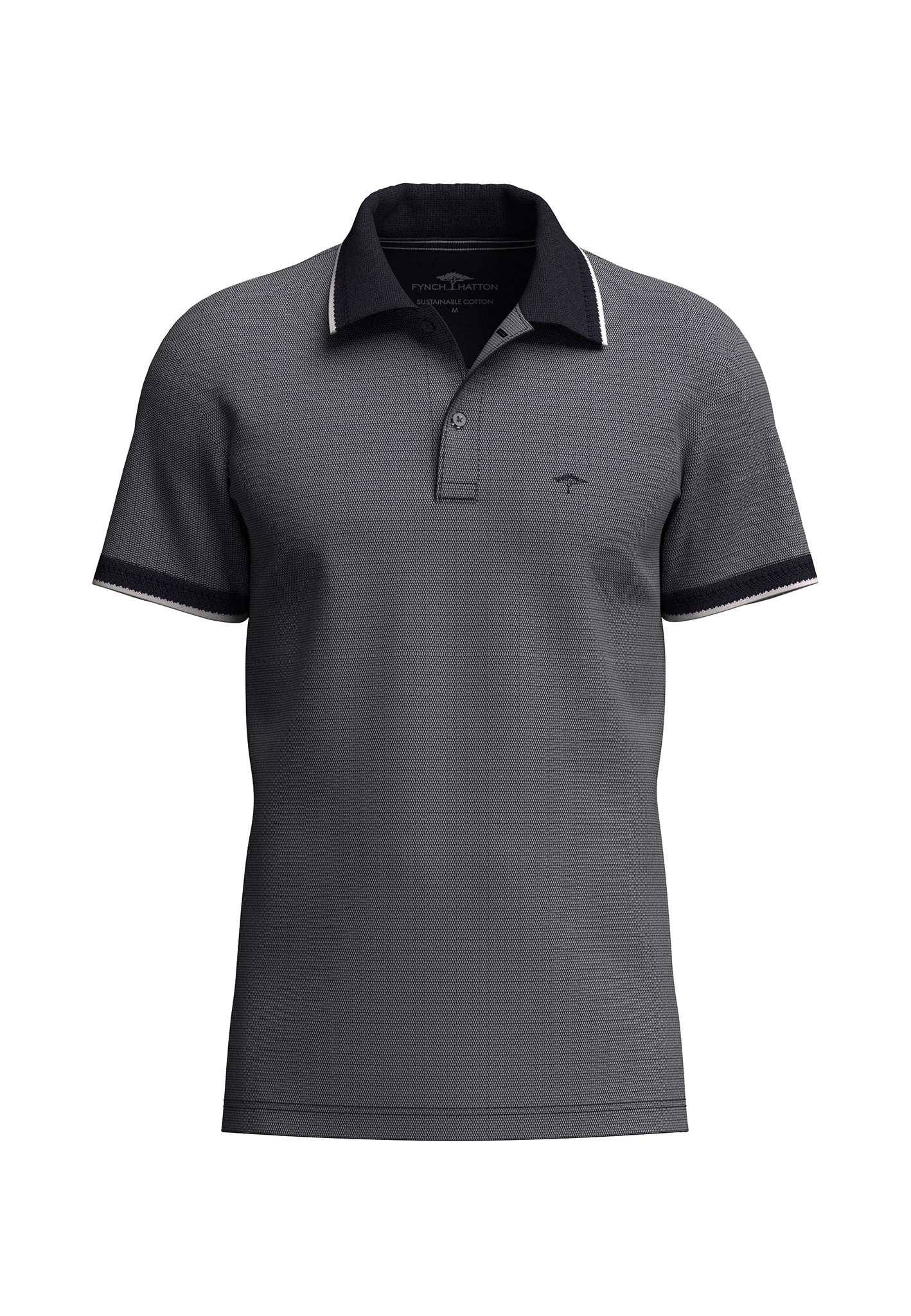 Image of FYNCH-HATTON Poloshirt mit Logo Stickerei