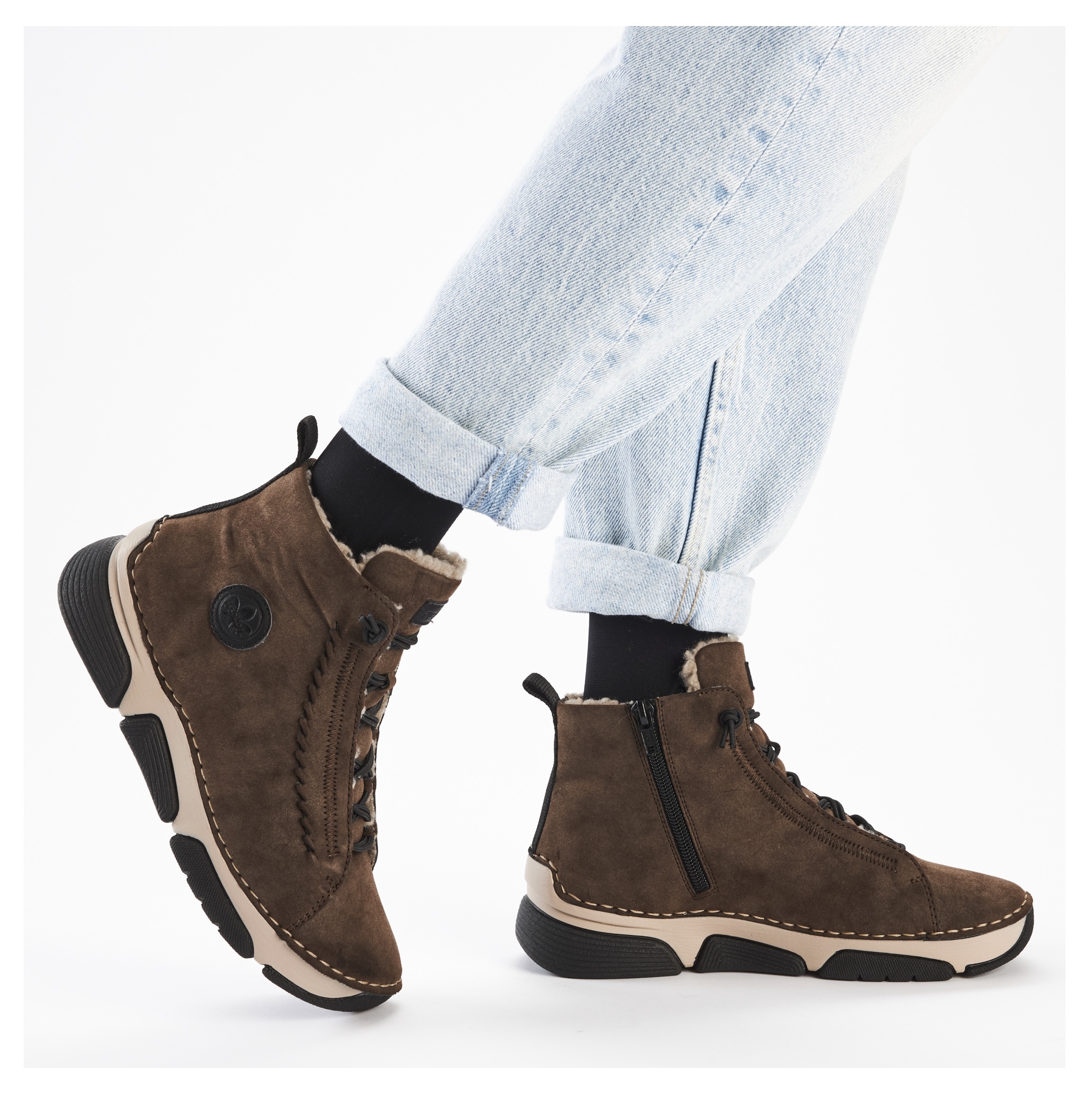 Rieker Bottes d'hiver  bottine d’hiver, bottes outdoor, doublure chaude, fermeture éclair intérieure