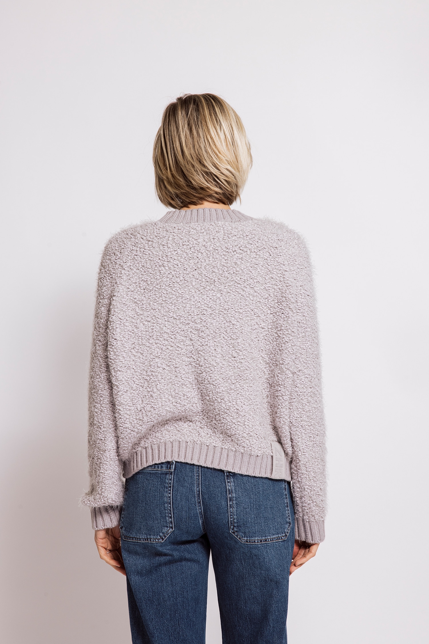 Zhrill Strickpullover »JUTTI« in Bouclé-Optik / Rundhalsausschnitt