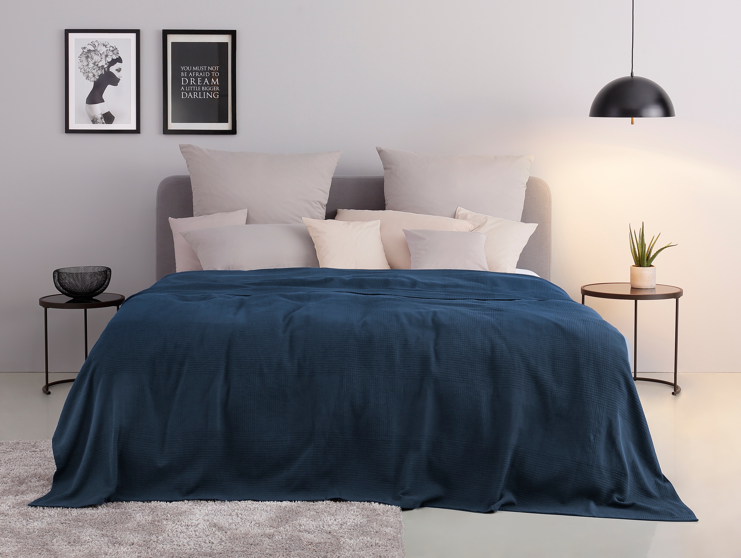 Image of GOODproduct Tagesdecke "Mira, 1 Stück, Leichts Plaid ohne Füllung, 100% Baumwolle, Uni-Design," leichte Tagesdecke aus 100% Baumwolle, Überwurf, ohne Füllung