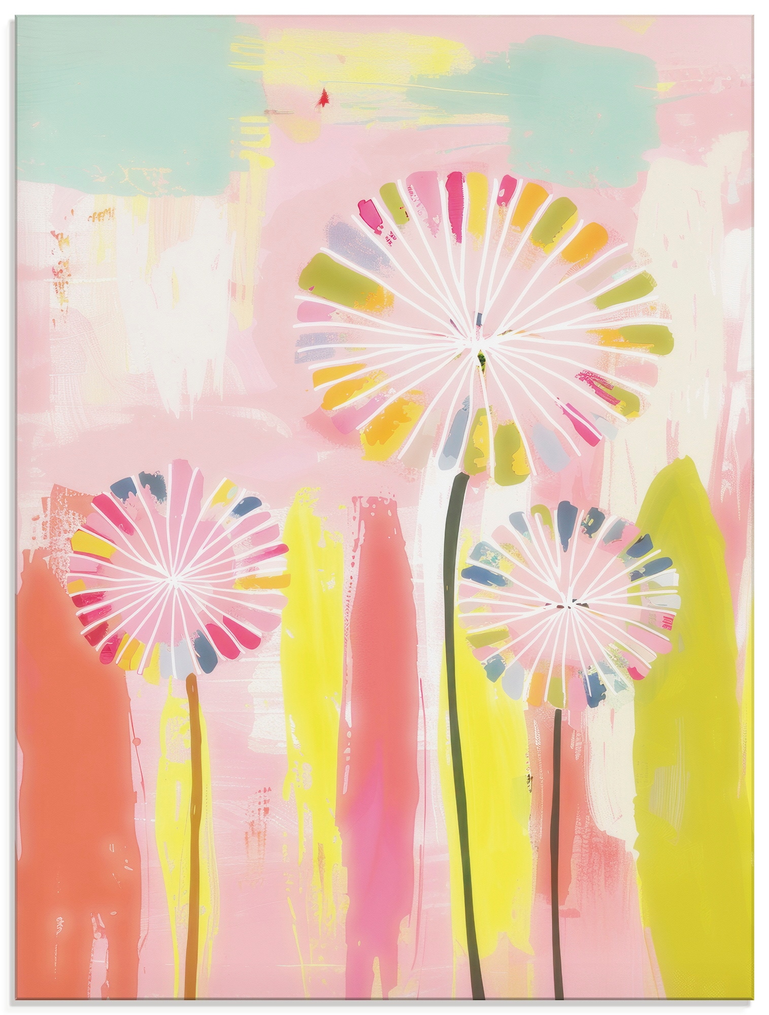 Image of Artland Glasbild "Träume in Pastel" Blumenbilder 1 Stk. tlg. in verschiedenen Grössen
