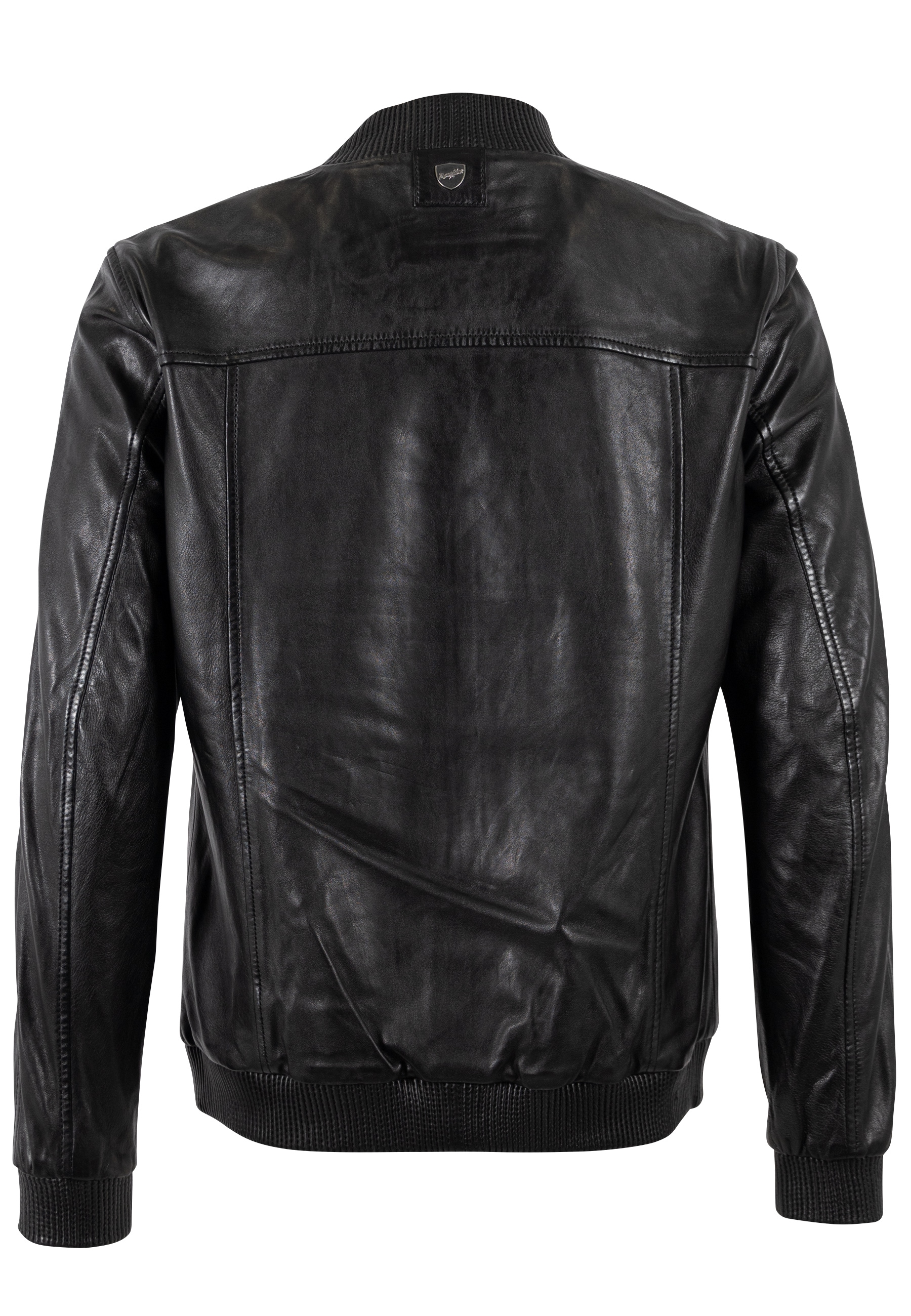 Mauritius Veste en cuir »MMGlashy« blouson avec détails côtelés