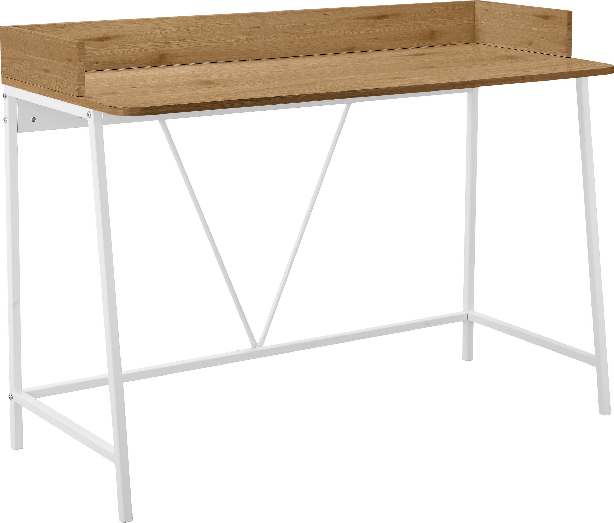 Image of GOODproduct Schreibtisch "Jullian" 1 Stk. tlg. weisses Gestell aus Metall, Breite 120 cm
