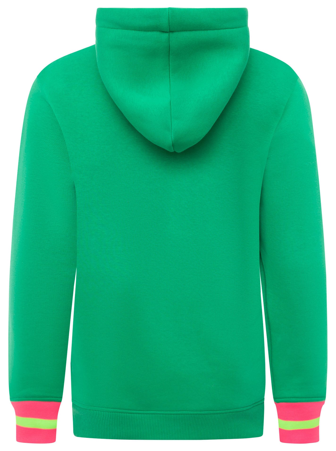 Zwillingsherz Hoodie »"SMILE"«, grosse Stickerei, gestreifte Bündchen, Fronttasche, Kapuze
