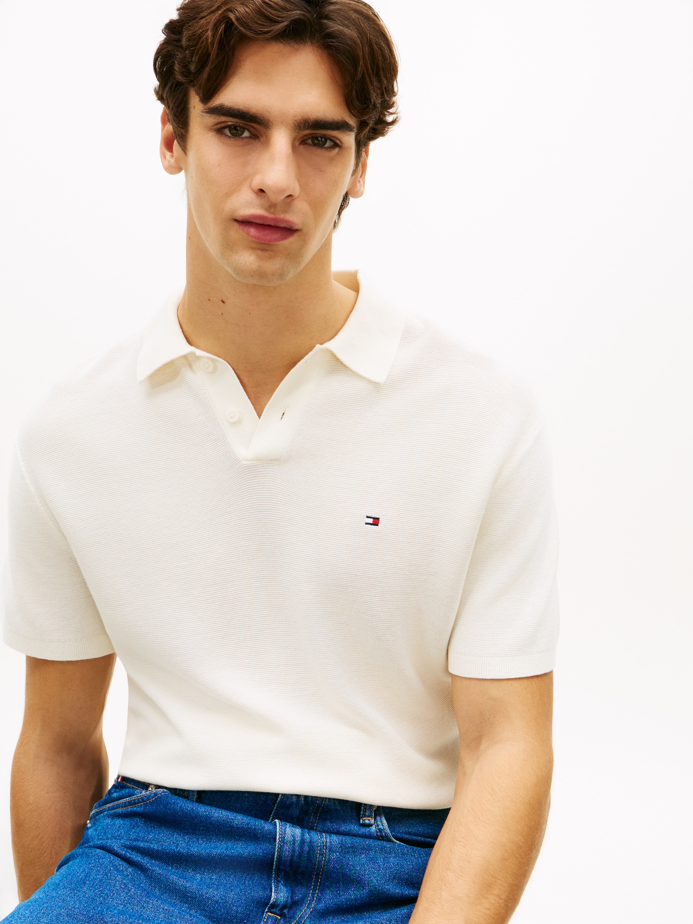 Tommy Hilfiger Polokragenpullover »COOL TOUCH STRUCTURE« Regular fit mit Polokragen