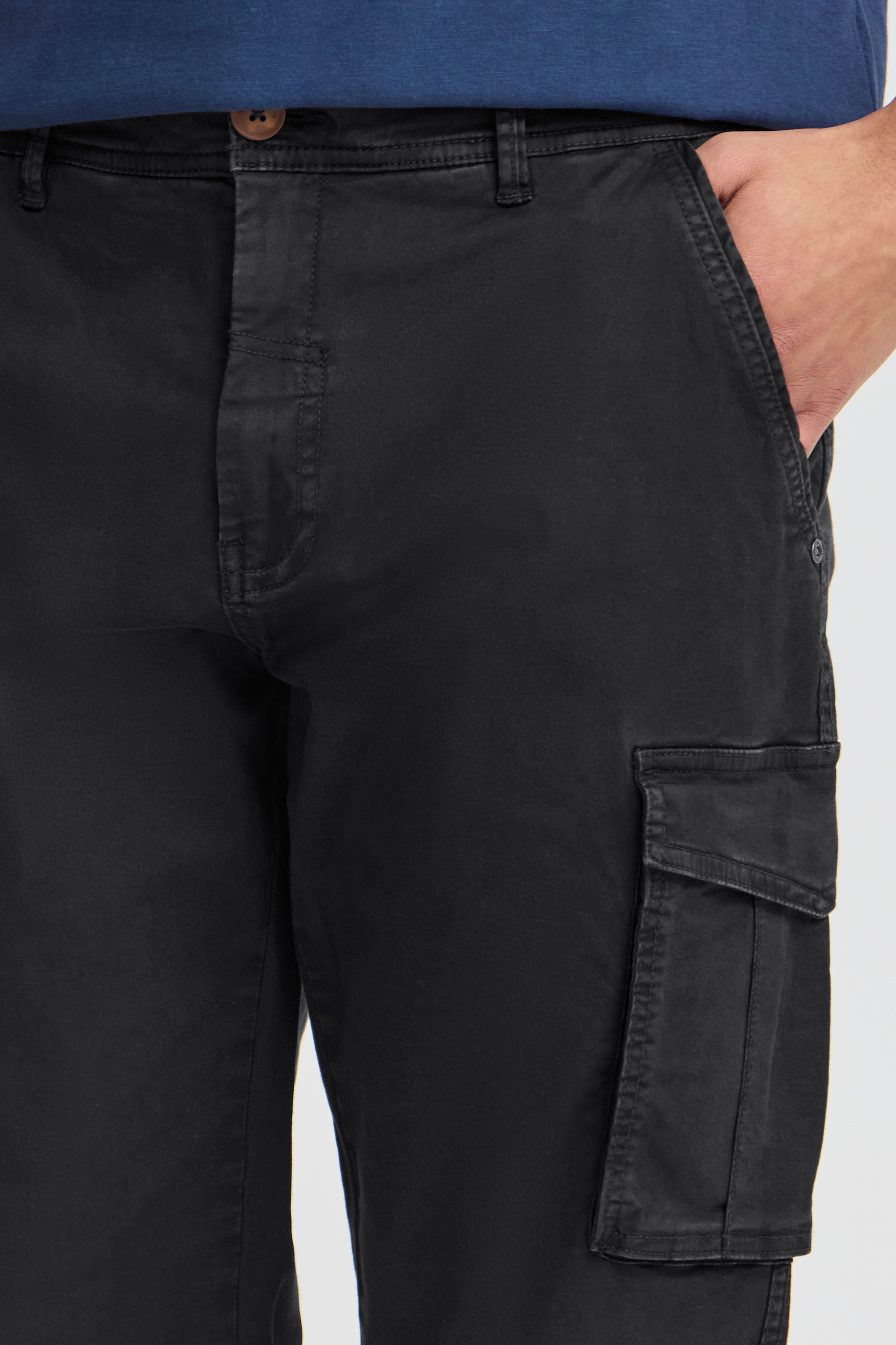 Blend Pantalon cargo »BHMORGAN-Cargopant«  en mélange de coton avec élasthanne, Straight Fit, longueur cheville