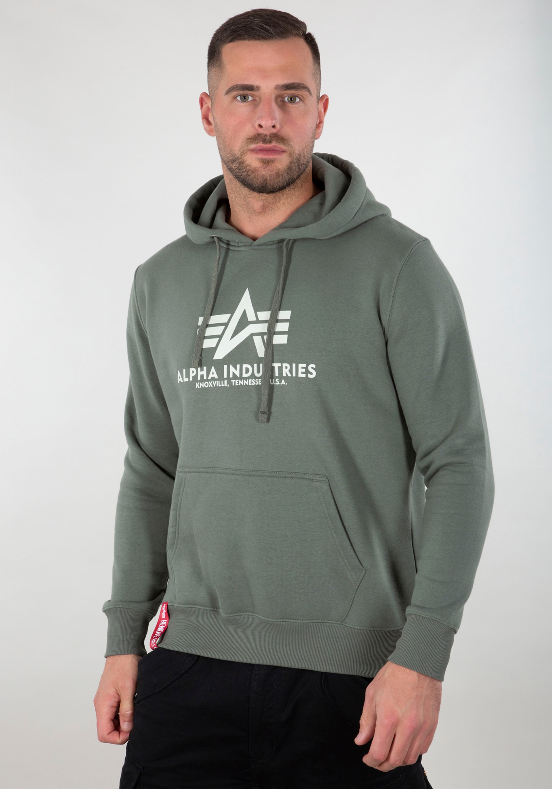 Image of Alpha Industries Kapuzensweatshirt "Basic Hoody", Baumwollmischung, regular fit