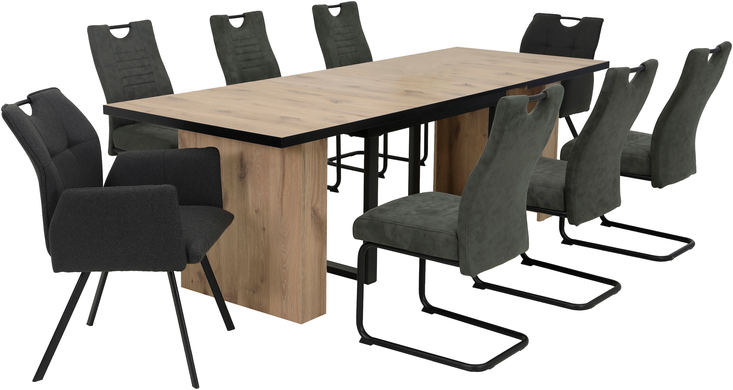 HELA Kulissen-Esstisch »ANNI« Esstisch, 4-Stufiger Auszug, bis zu 320cm Breite,