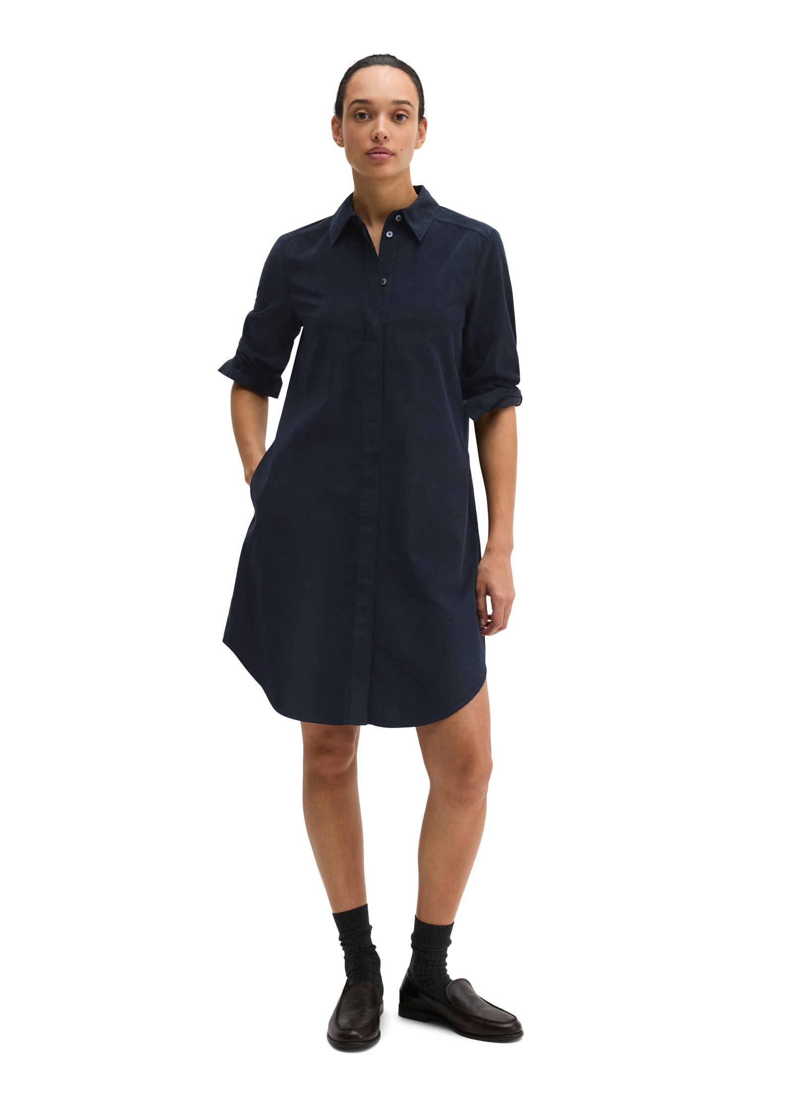 Marc O'Polo Robe chemisier Poches pour les mains en velours côtelé doux