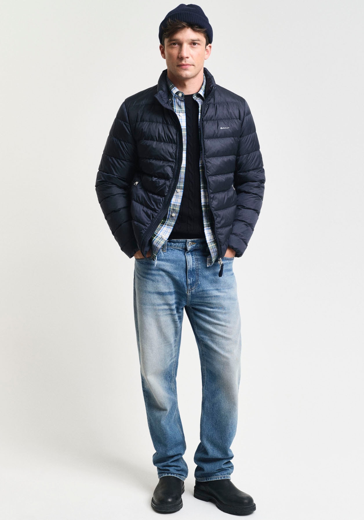 Gant Daunenjacke »Light Down Jacket Daunen leicht pflegeleicht«, sehr leichte Daunen Steppjacke, Premium Qualität, klasissches Design