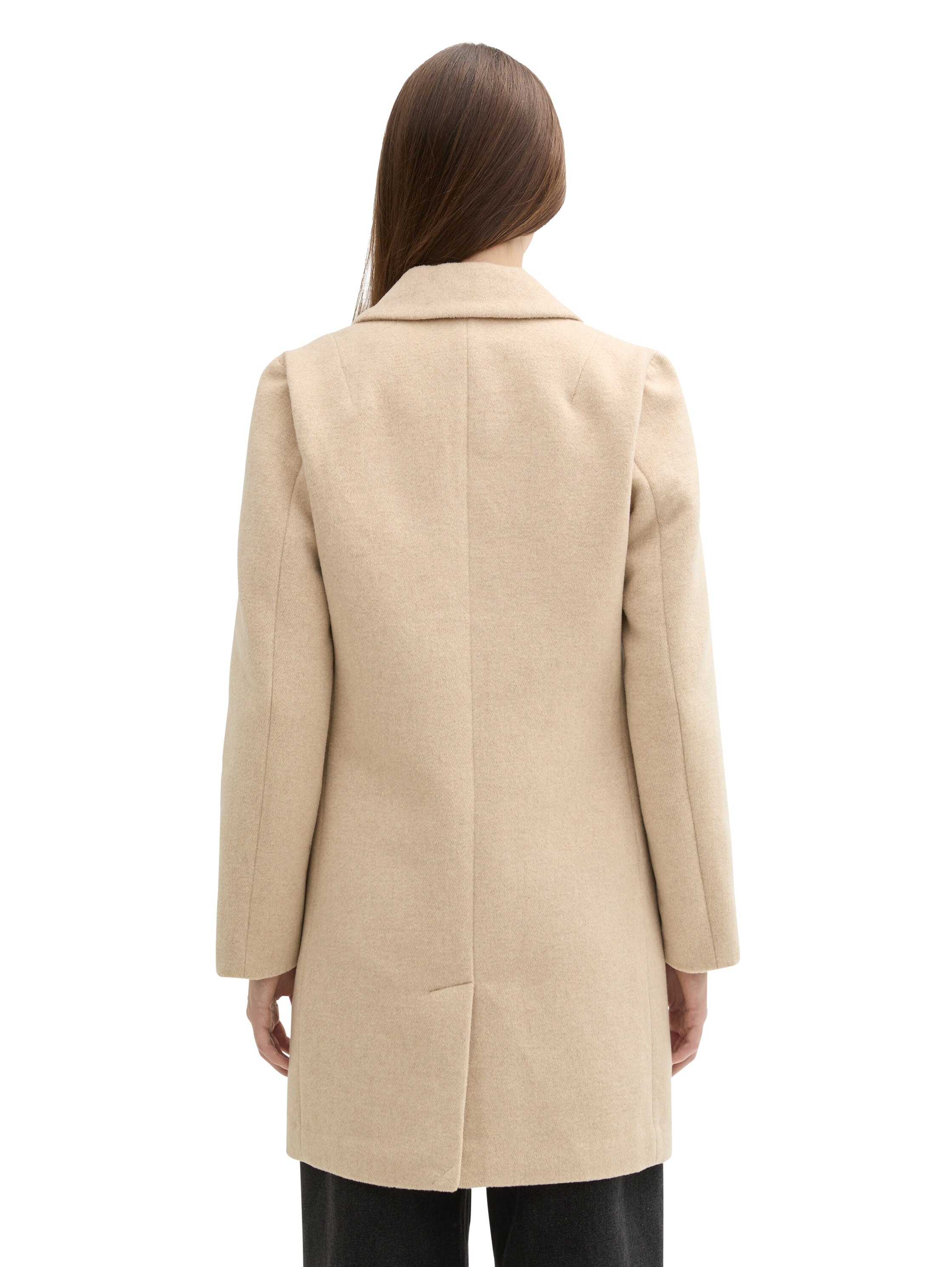 TOM TAILOR Denim Kurzmantel, mit Wolle